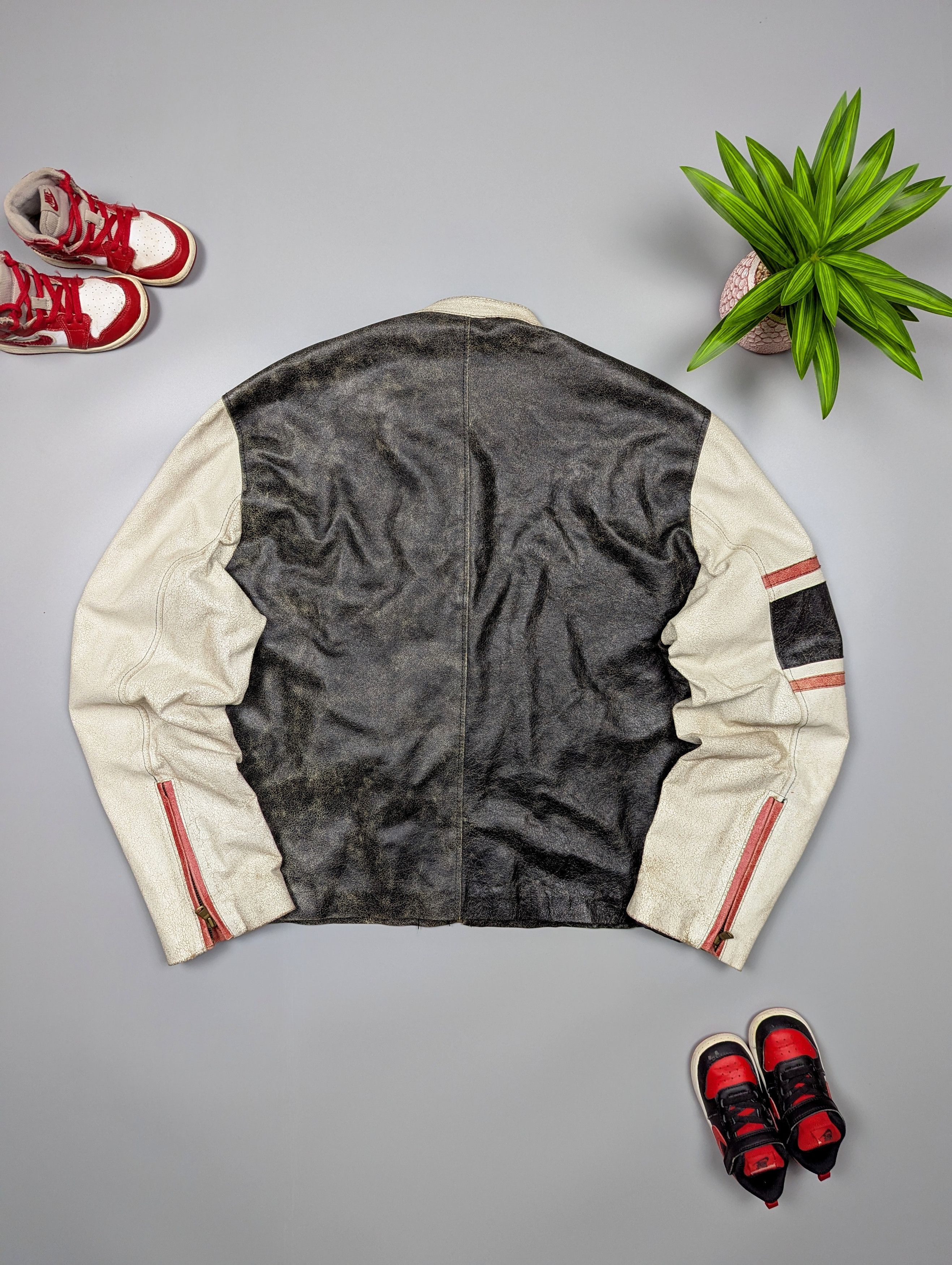 Vera Pelle × Vintage VERA PELLE Vintage Motorcycle Leather Men's Jacket Size 56 Size US XL / EU 56 / 4 - 12 Thumbnail