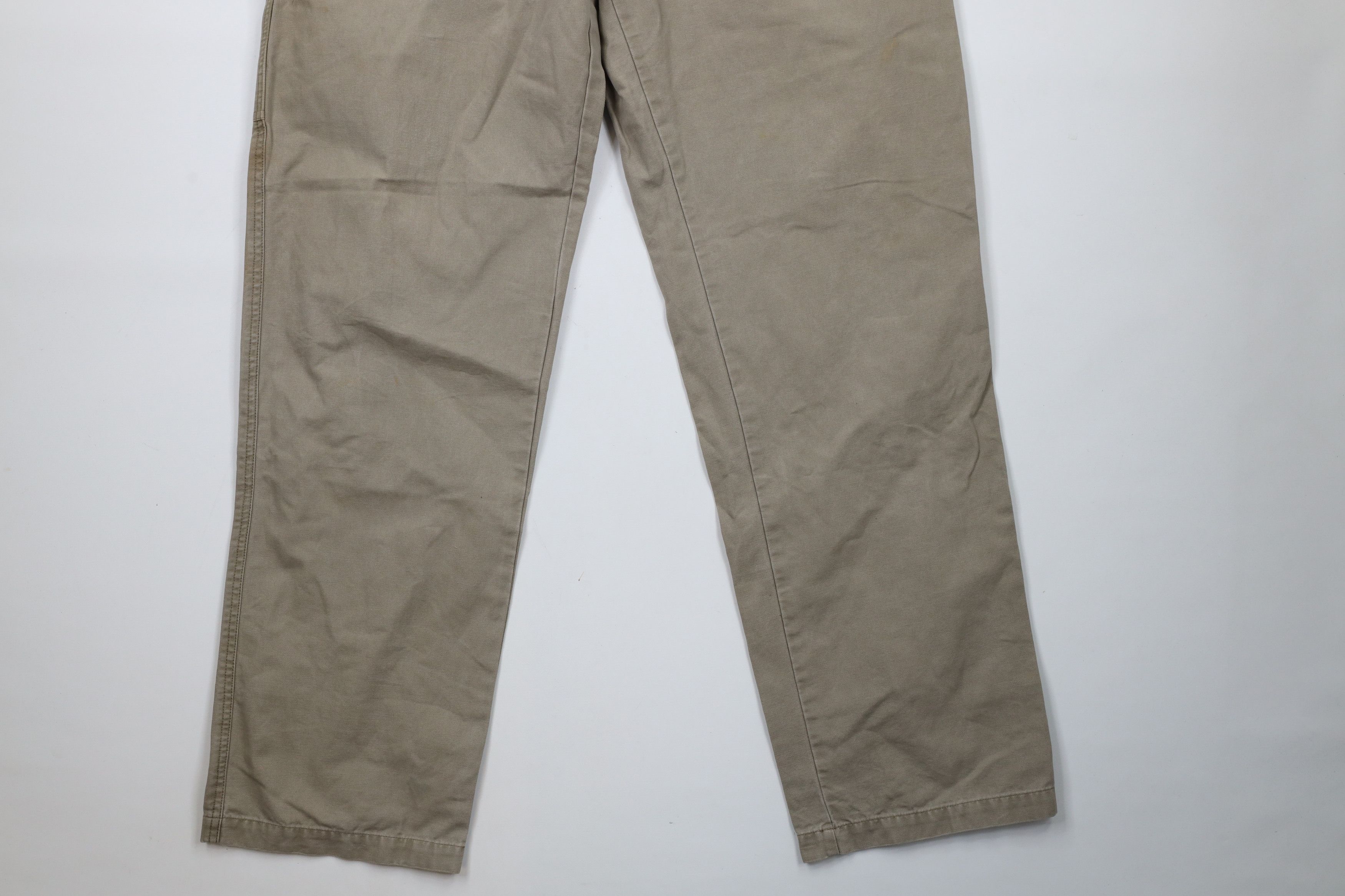 Columbia × Vintage Vintage 90s Columbia Spell Out Wide Leg Canvas Pants Beige Size US 36 / EU 52 - 4 Thumbnail