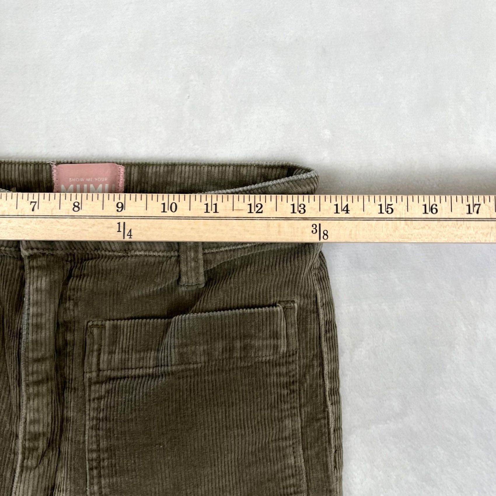Show Me Your MuMu Show Me Your MuMu Pants Womens Green Corduroy Ankle Casual Pockets Cuffed Size 28" / US 6 / IT 42 - 5 Thumbnail