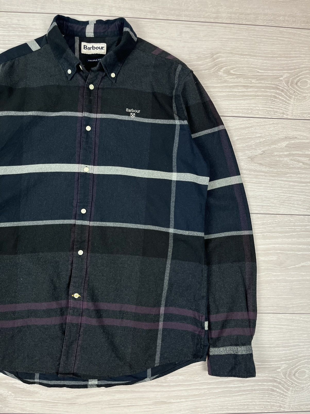 Barbour Barbour Flannel Cotton Plaid Button Shirt Size US L / EU 52-54 / 3 - 2 Thumbnail