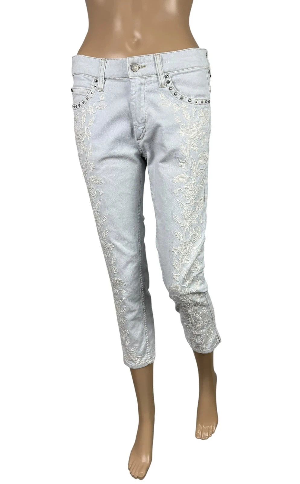Isabel Marant Isabel Marant Crop Embroidery Jeans size 36 Size 26" / US 2 / IT 38 - 3 Thumbnail