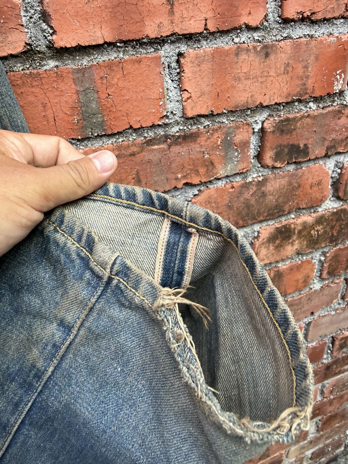Levi's Vintage Clothing W28x33 Vintage levi’s 503B redline big E dirt made in JAPAN Size US 28 / EU 44 - 5 Thumbnail