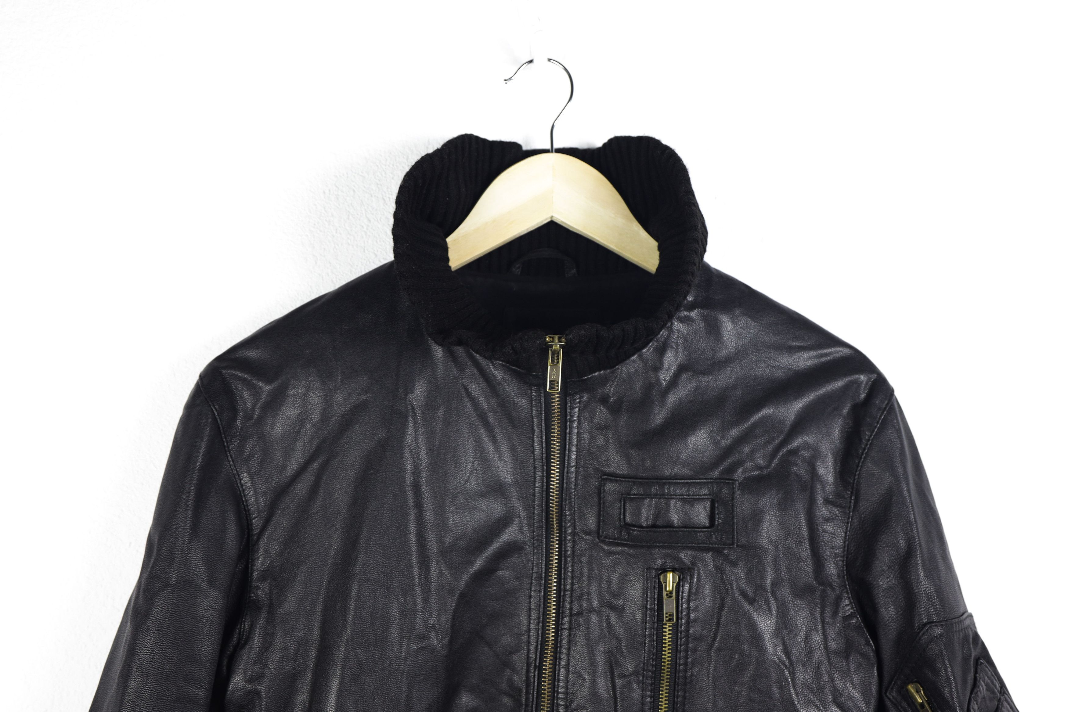 Allsaints All Saints Black Leather Bomber Jacket Small Size US S / EU 44-46 / 1 - 10 Thumbnail