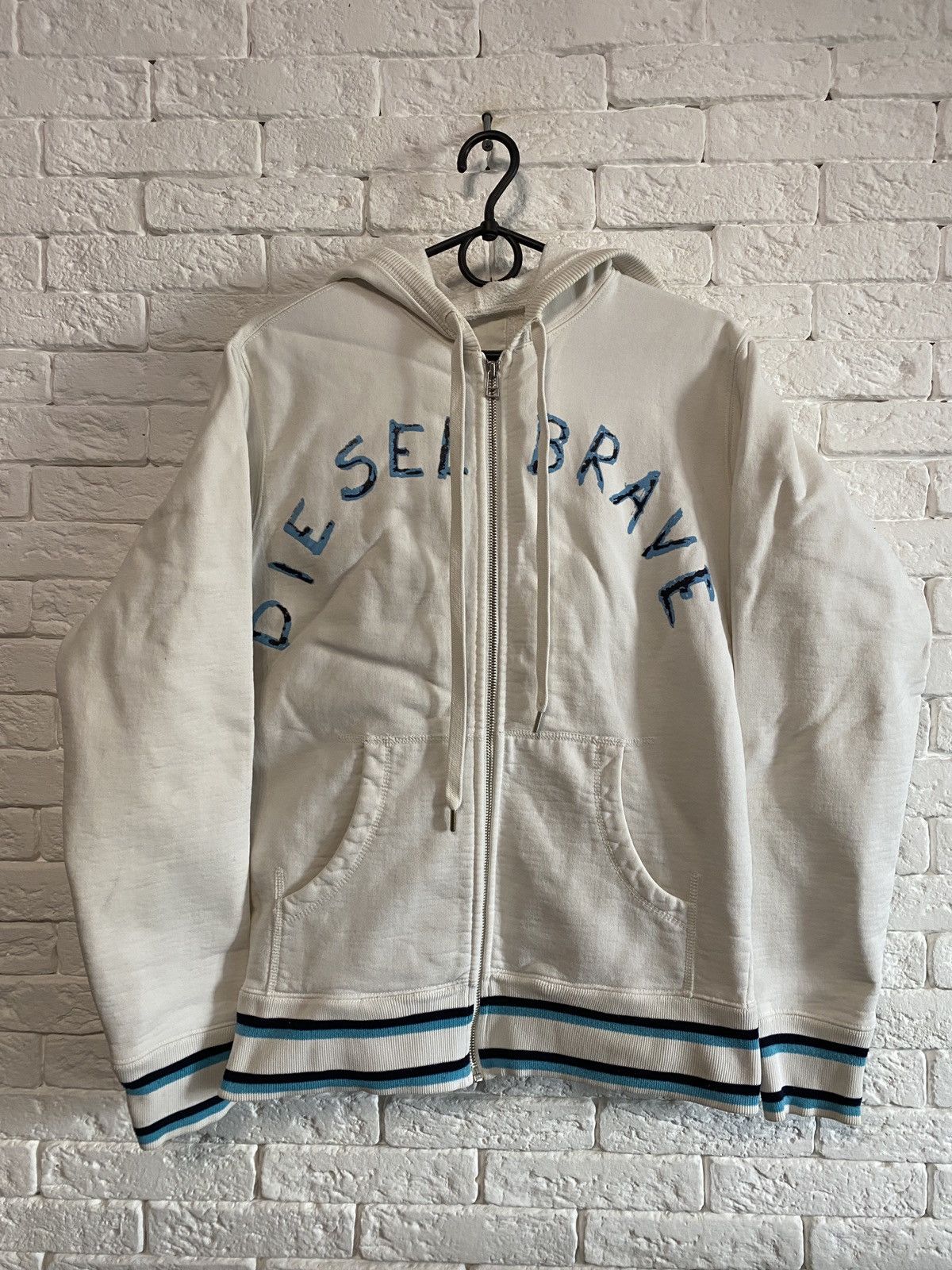 Diesel × Vintage Diesel Brave Zip Hoodie Oversized Cut Vintage Size US M / EU 48-50 / 2 - 1 Thumbnail