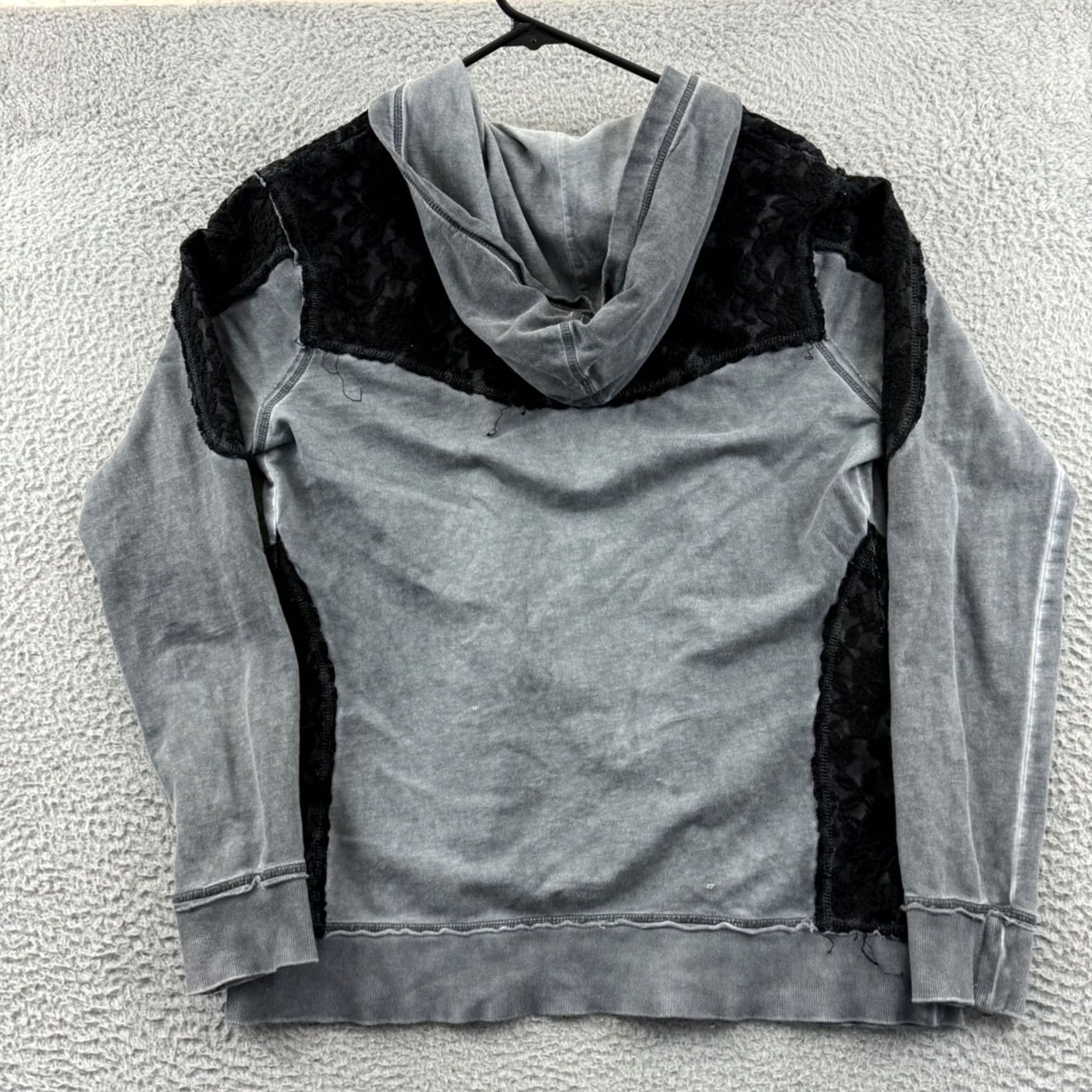 Harley Davidson VINTAGE Harley-Davidson Sweatshirt Womens Large Gray Biker Hoodie Grunge Y2K" Size L / US 10 / IT 46 - 5 Thumbnail