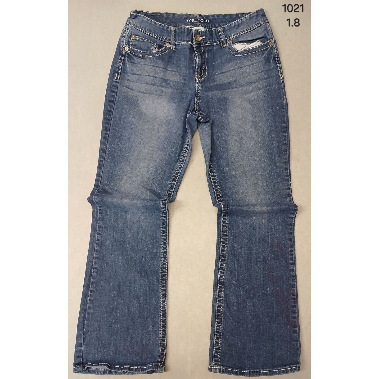 Other Maurices (11/12 Reg) Straight Leg Boot Cut Blue Denim Jeans Size 30" / US 8 / IT 44 - 1 Thumbnail