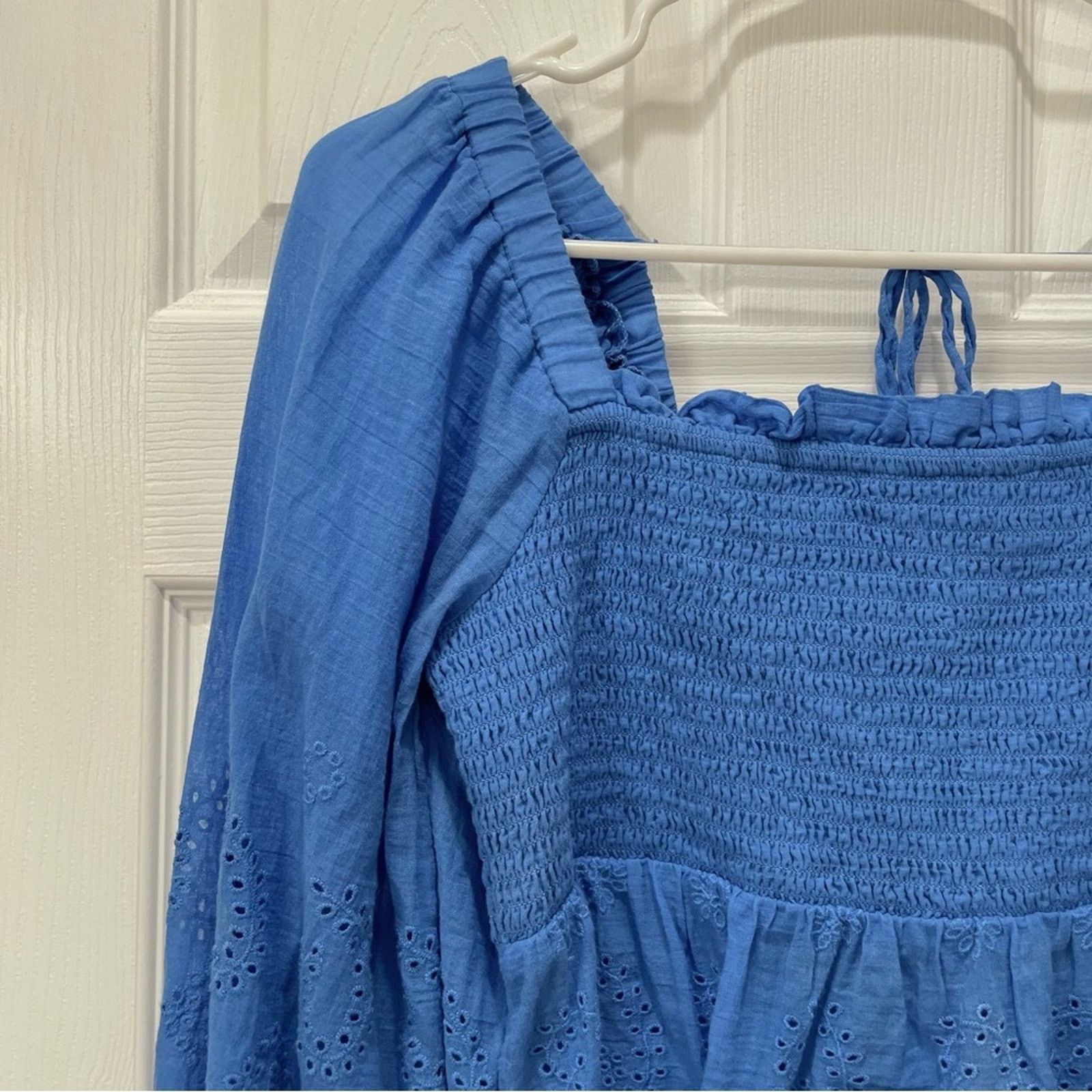 American Eagle Outfitters American Eagle Outfitters Eyelet Peplum Crop Top M Size M / US 6-8 / IT 42-44 - 3 Thumbnail