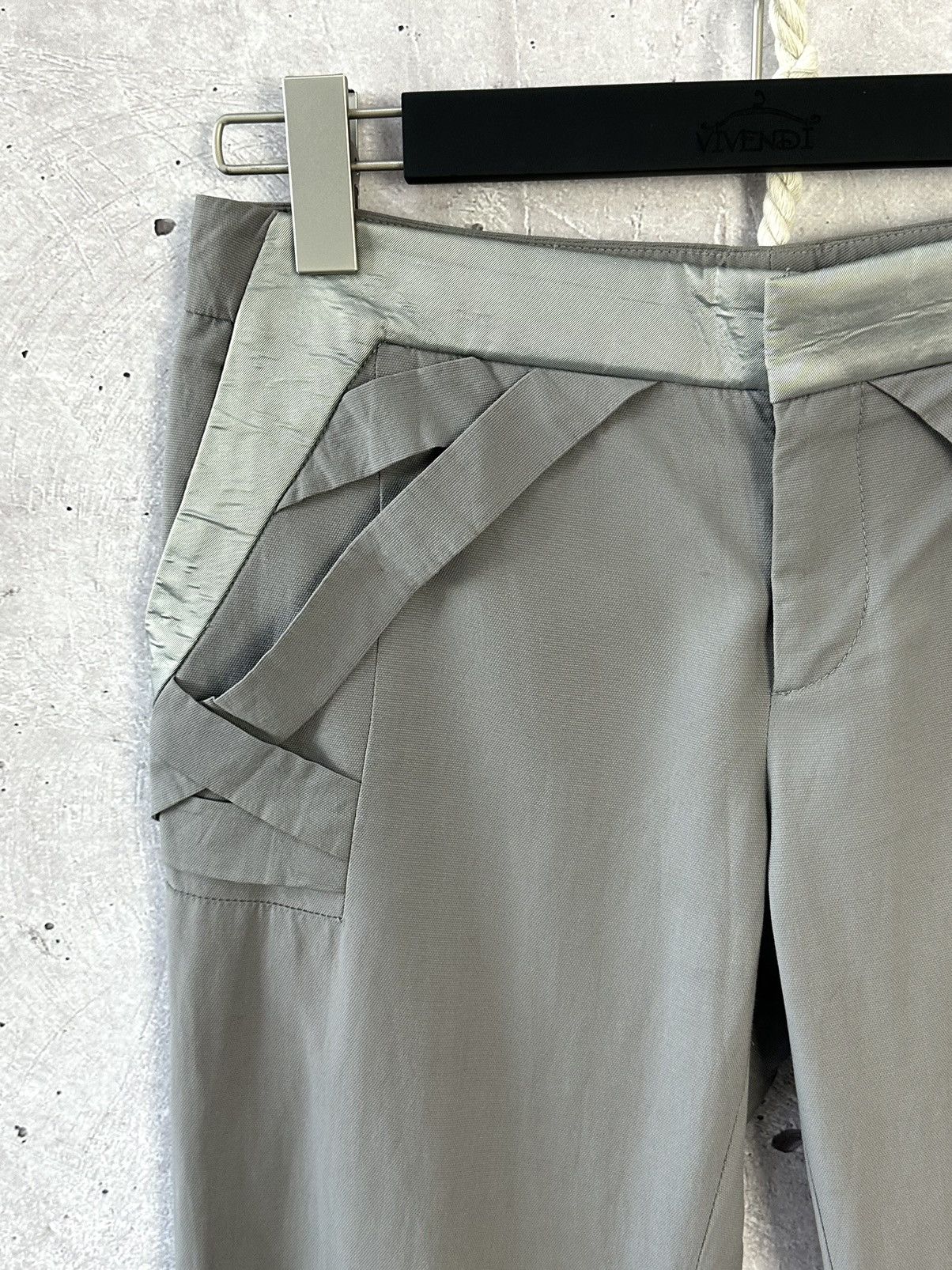Gucci Gucci Vintage Grey Viscose Bondage Ankle Zip Pants Size 28" / US 6 / IT 42 - 3 Thumbnail