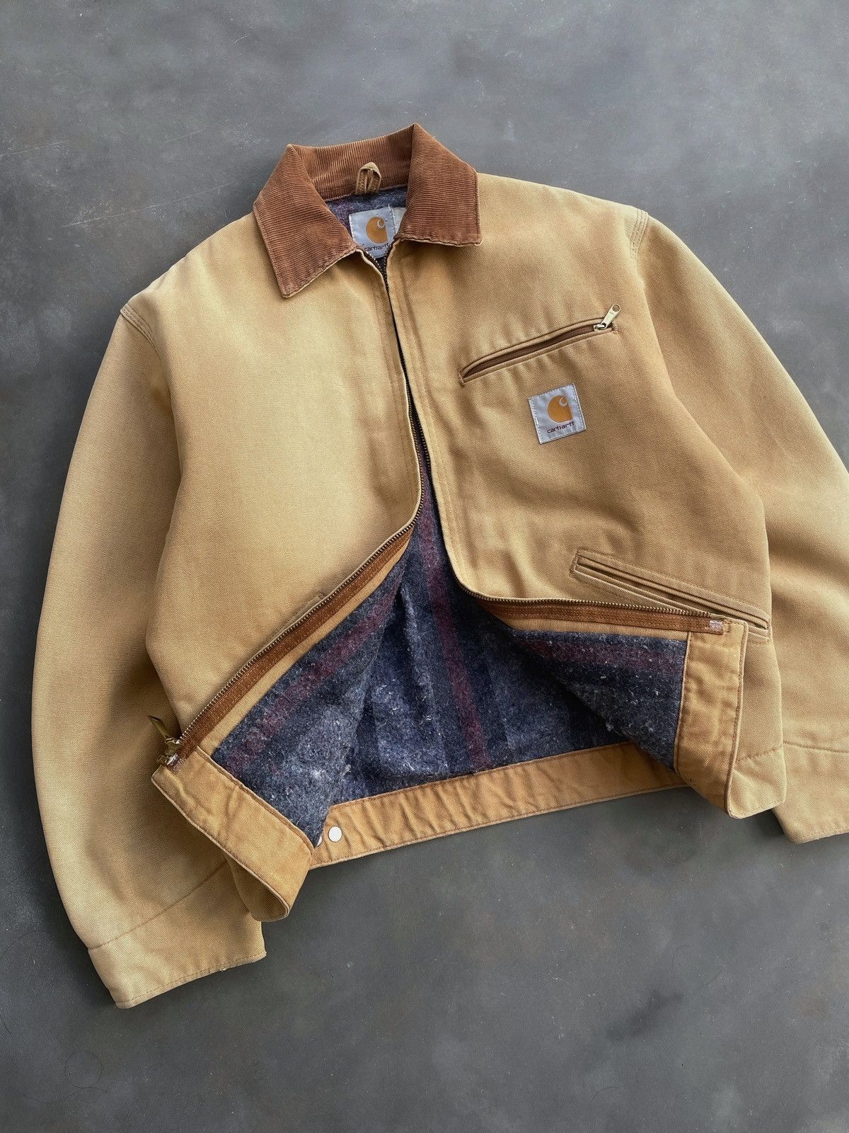 Carhartt 1990s FADED TAN VINTAGE CARHARTT DETROIT JACKET J01 BRN Size US M / EU 48-50 / 2 - 4 Thumbnail