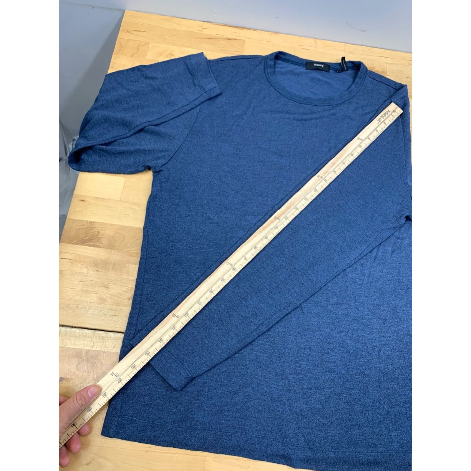 Theory Theory Gaskell Long Sleeve Shirt Mens L Blue Regular Cotton 12359 Size US L / EU 52-54 / 3 - 6 Thumbnail