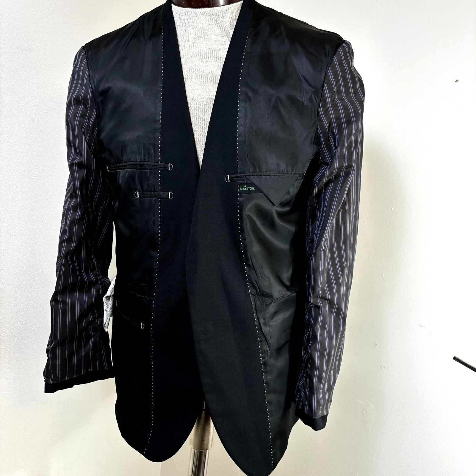 Benetton Style of Benetton Sport Coat Blazer 50 EU/40 US Wool Blend S Size 50R - 6 Thumbnail