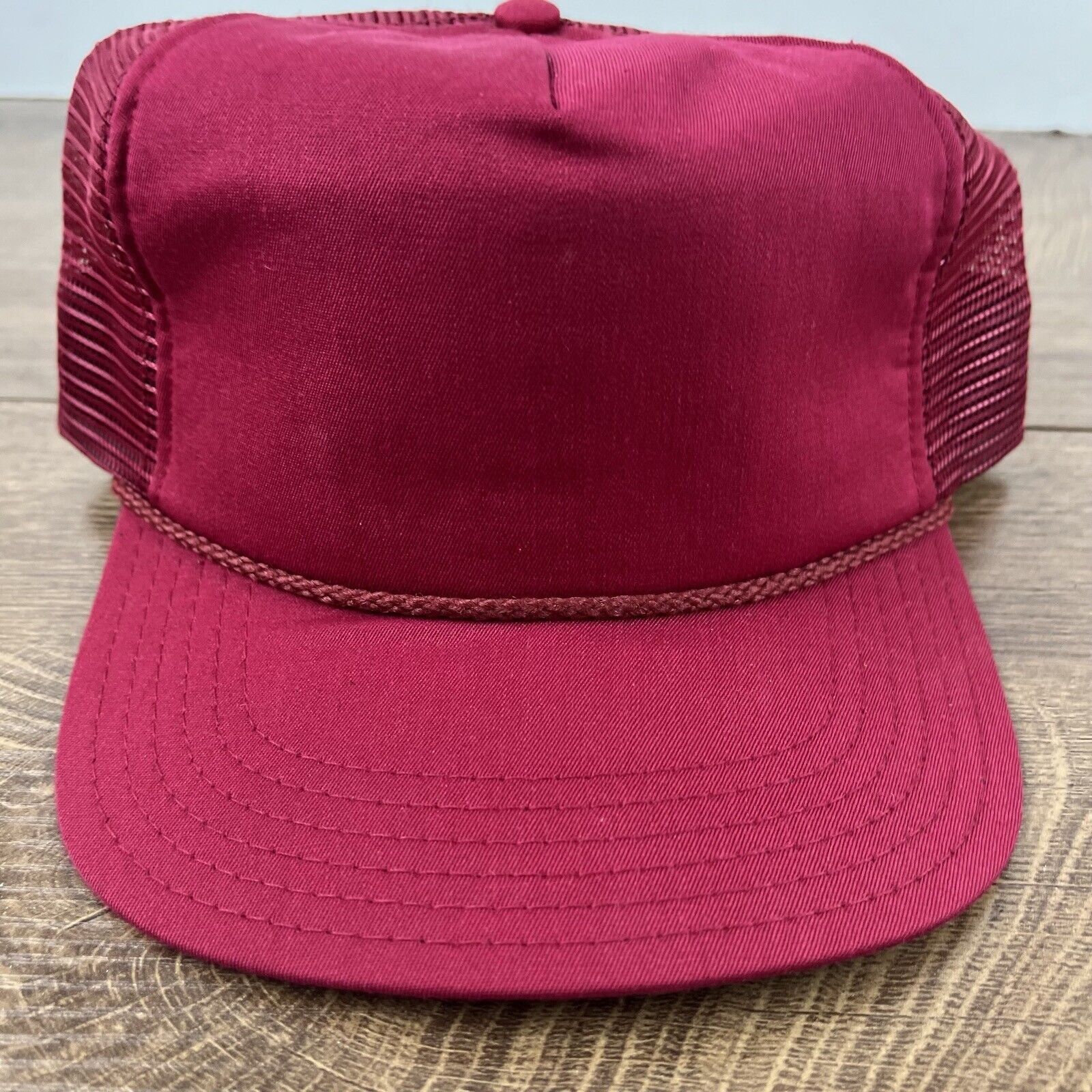 Other MAroon Trucker Hat Red Cap Hat Adjustable Hat Red Adult Hat Size ONE SIZE - 6 Thumbnail