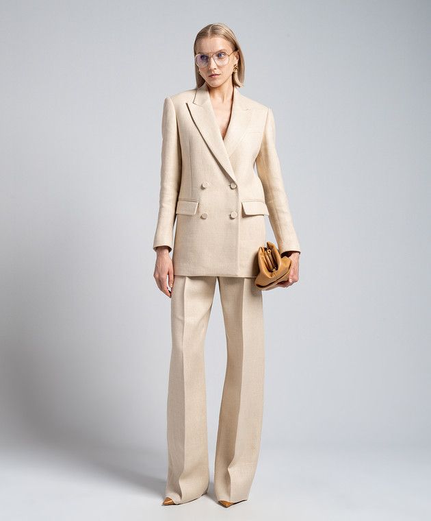 Valentino o1y0226 Blazer in Beige Size S / US 4 / IT 40 - 4 Thumbnail