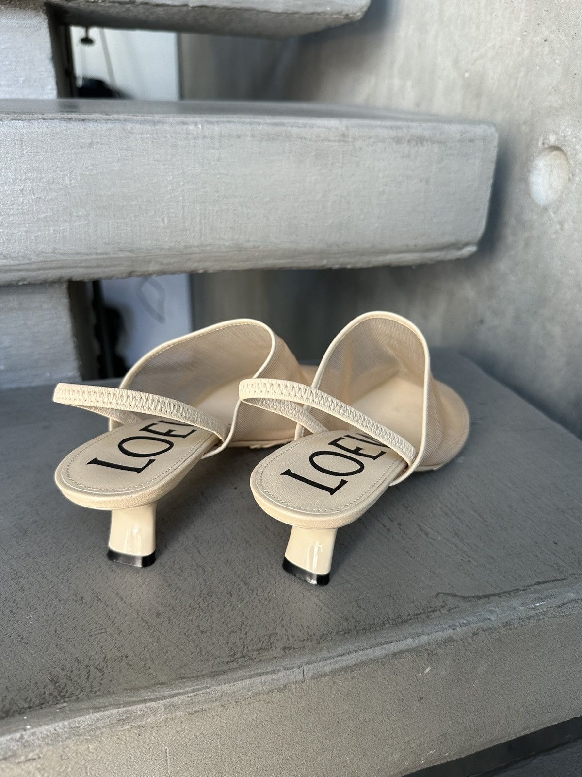 Loewe Petal slingback heel sandal in mesh Size US 6 / IT 36 - 3 Thumbnail