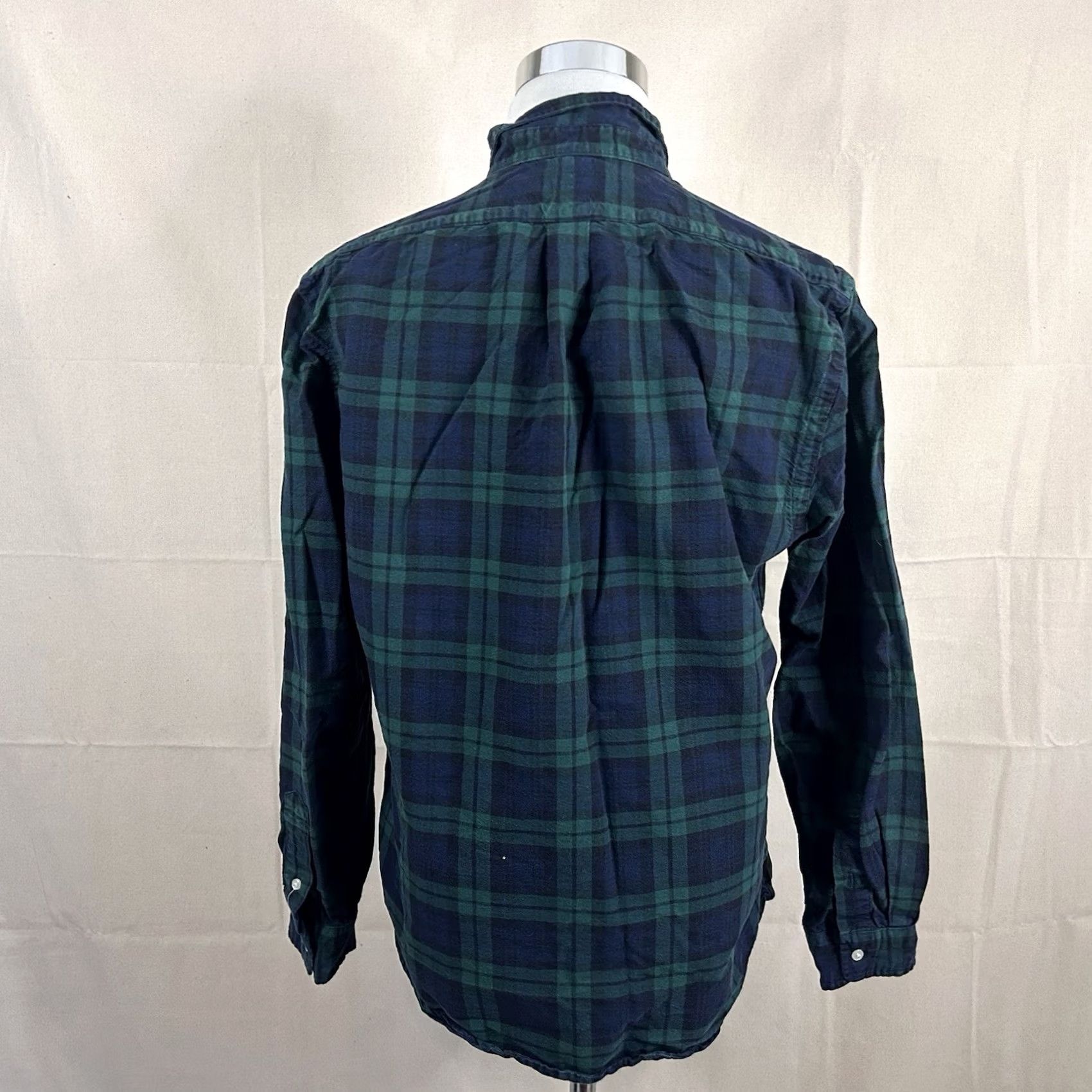 Polo Ralph Lauren Polo Ralph Lauren XL Slim Fit Flannel Shirt Green Blue Plaid Cotton Button Down Shirt Men Button-Up Button-Front Somethings Size US XL / EU 56 / 4 - 6 Thumbnail