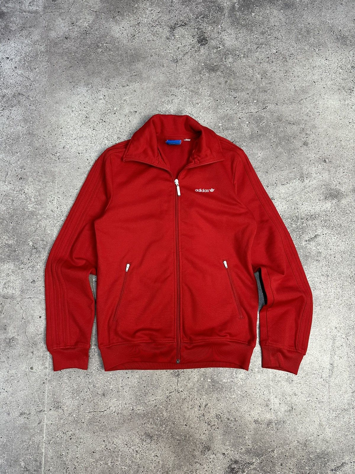 Adidas × Vintage Vintage Adidas Blokecore Track Jacket Red Big Logo Y2K Size US S / EU 44-46 / 1 - 4 Thumbnail