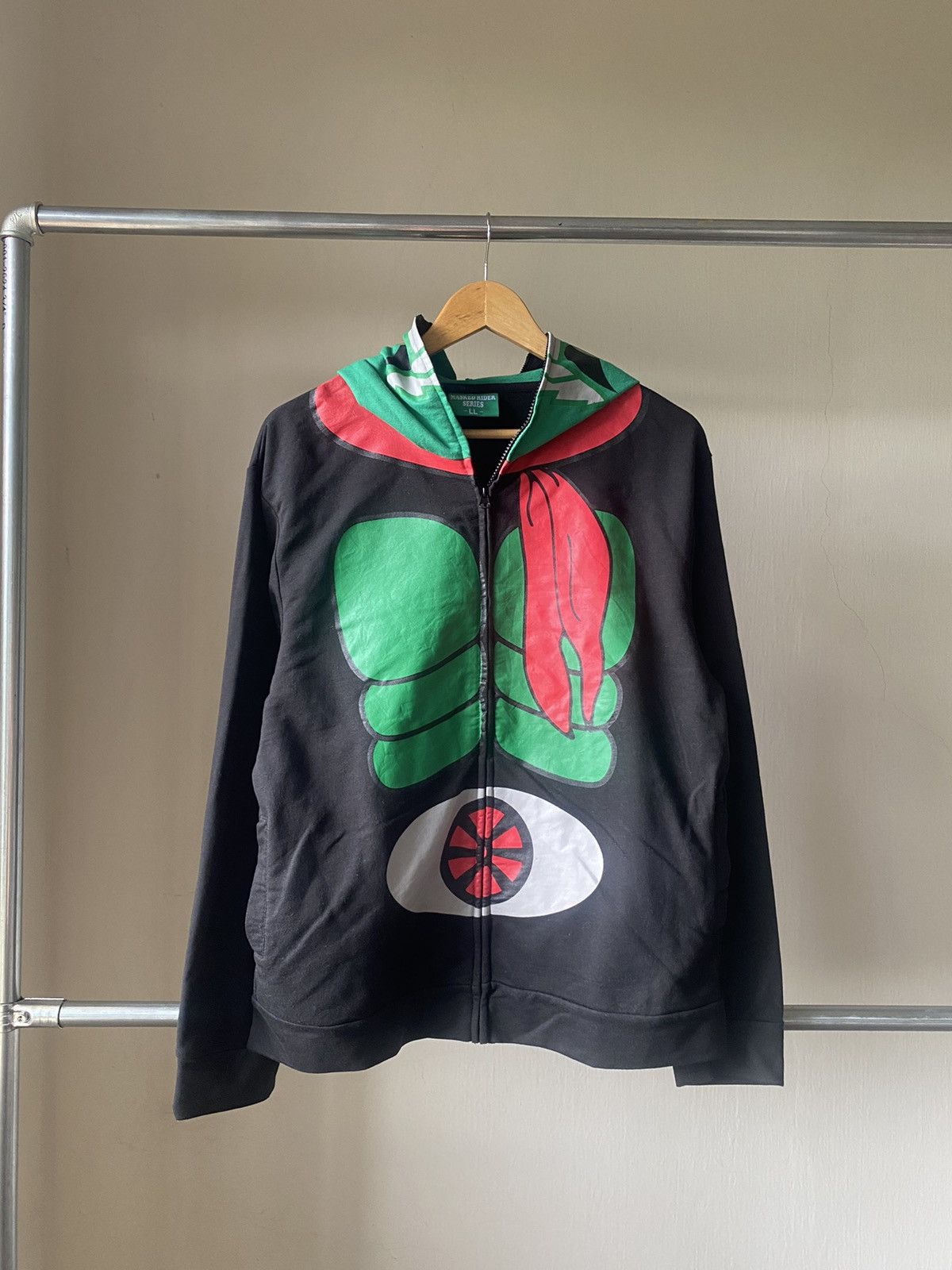 Anime × Japanese Brand BANDAI MASKED RIDER FULL ZIP COSPLAY 90s ANIME Size US M / EU 48-50 / 2 - 6 Thumbnail