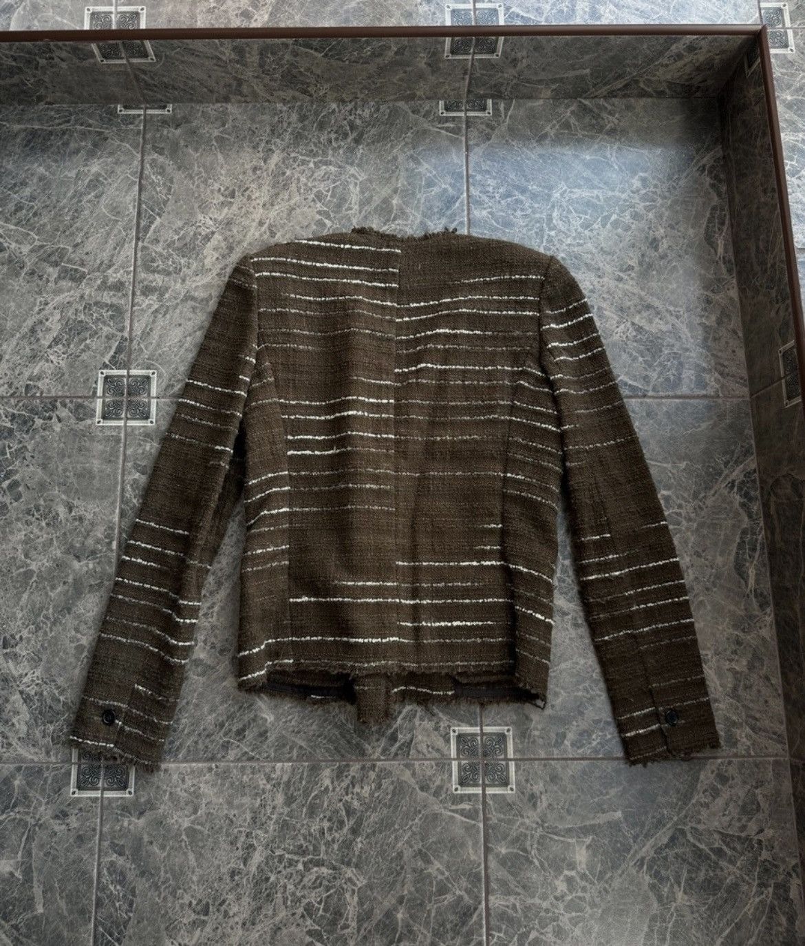 Isabel Marant Etoile Isabel Marant Étoile Tweed Jacket Brown Raw Edge Sz M Size M / US 6-8 / IT 42-44 - 5 Thumbnail