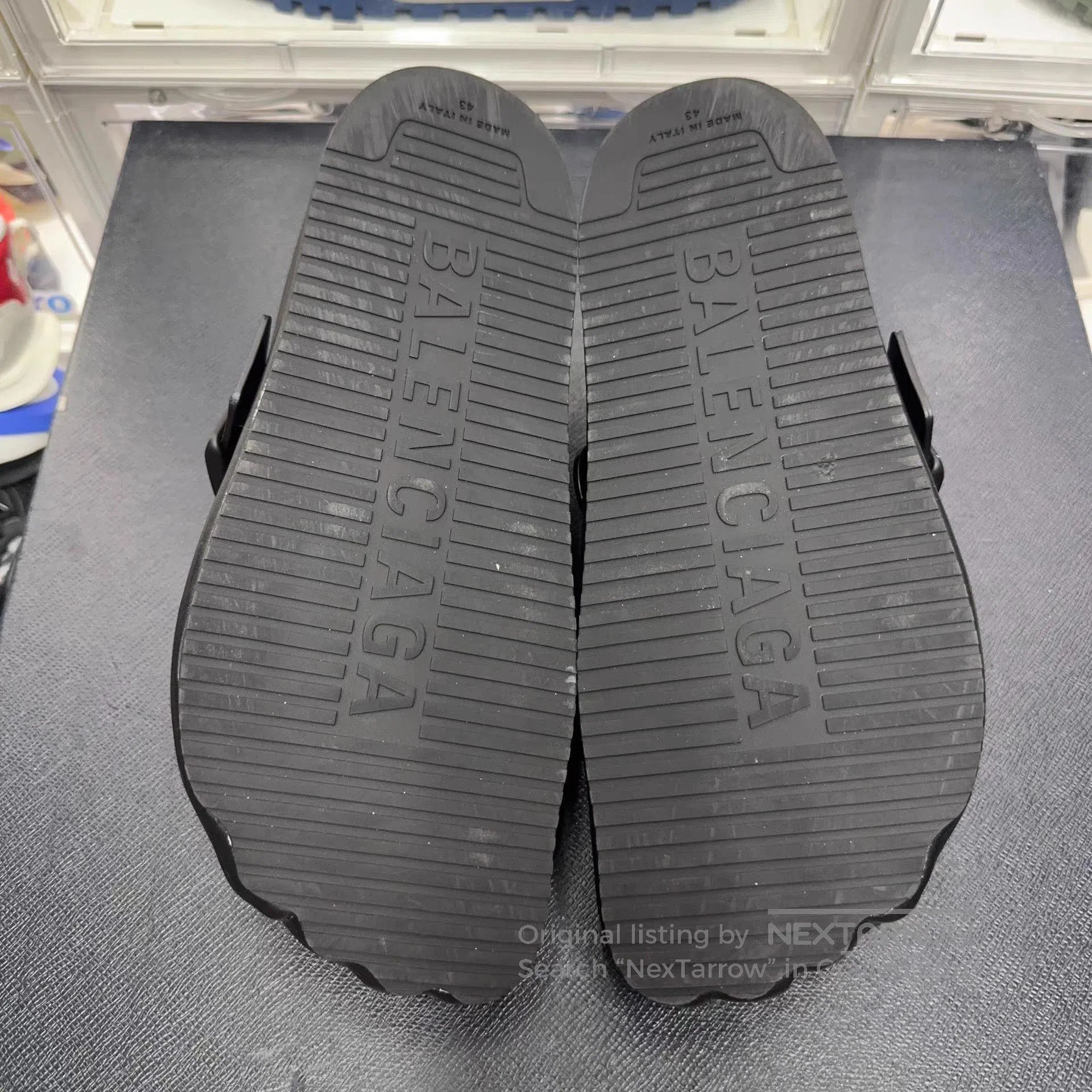 Balenciaga Black Leather Slip. Size US 10 / EU 43 - 2 Thumbnail