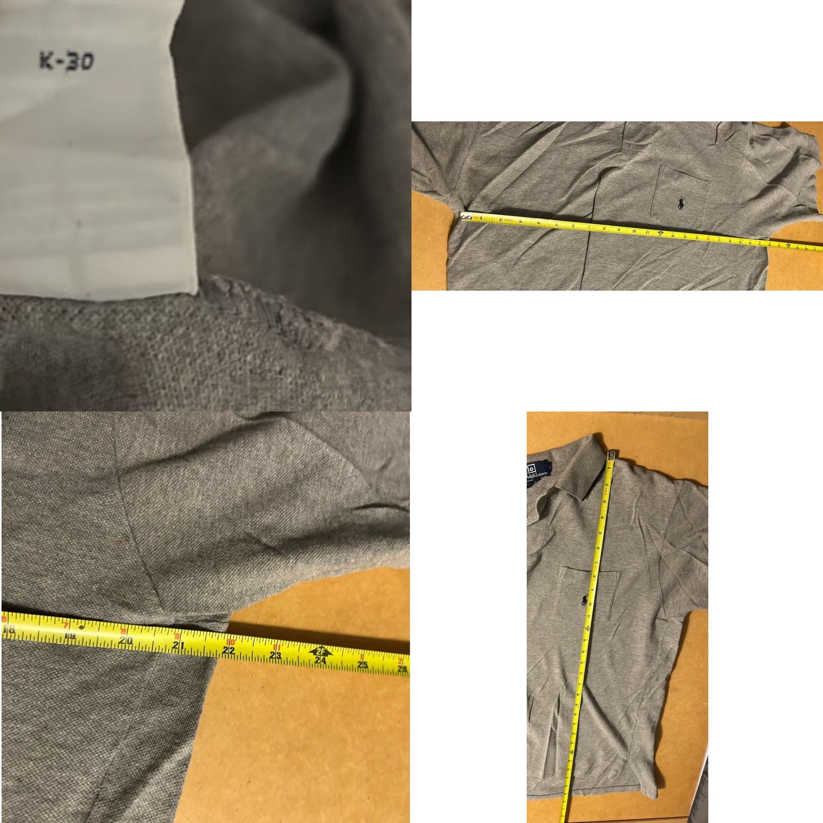 Polo Ralph Lauren Polo Ralph Lauren Polo Shirt Men Large Short Sleeve Gray Blue Horse Chest Pocket Polo Shirt Polo Ralph Lauren Redefined Size US L / EU 52-54 / 3 - 8 Thumbnail
