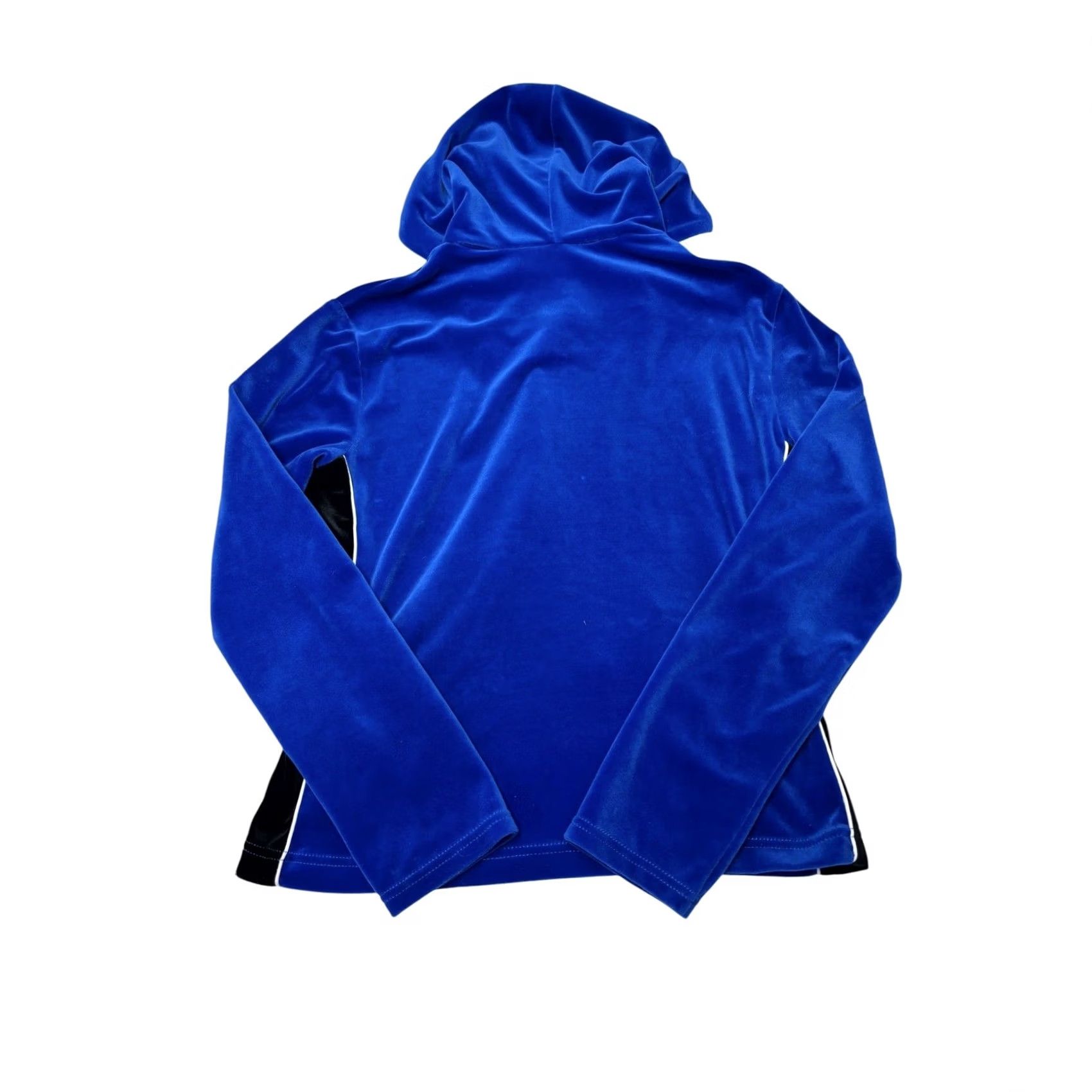 Fox Racing FOX Racing Velour Zip Up Hoodie Blue Black Stripe Y2K Track Jacket Medium Women Hoodie Full Zip Pocket Mens? Size M / US 6-8 / IT 42-44 - 5 Thumbnail