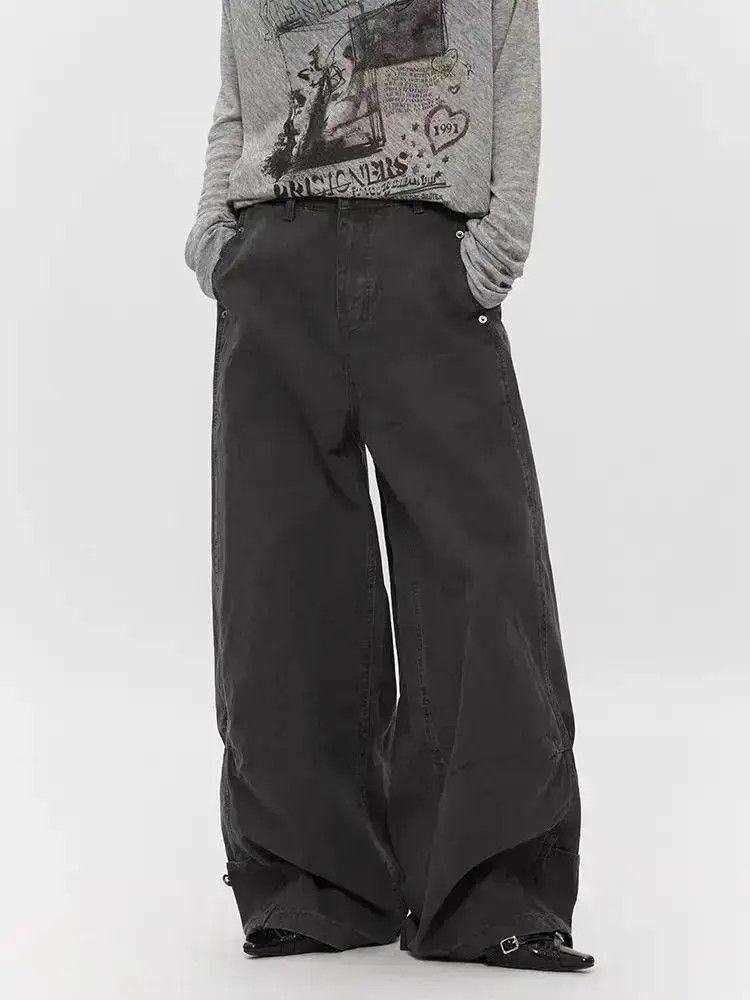 Japanese Brand Street washed and distressed lumberjack hip hop Y2K jeans Size US 32 / EU 48 - 2 Thumbnail