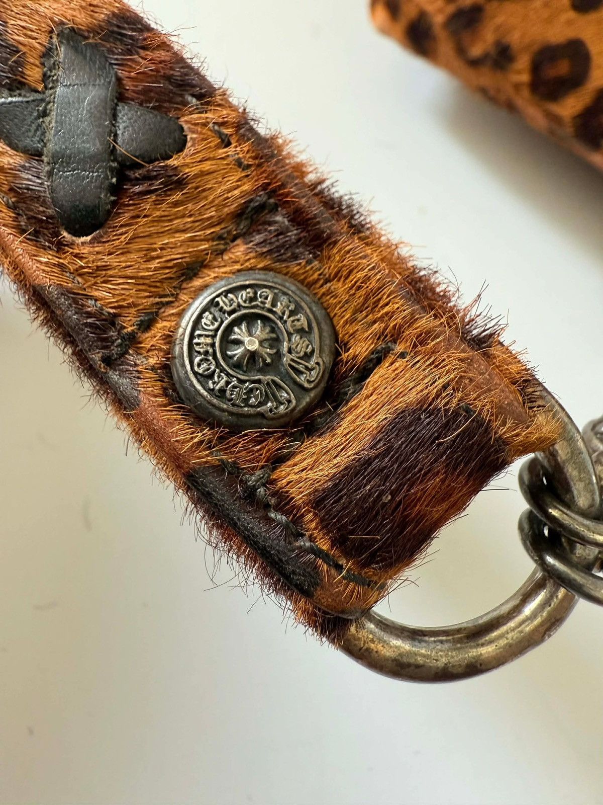 Chrome Hearts RARE Chrome Hearts Leopard Pony Hair “Fuck you” Clutch Bag Size ONE SIZE - 8 Thumbnail