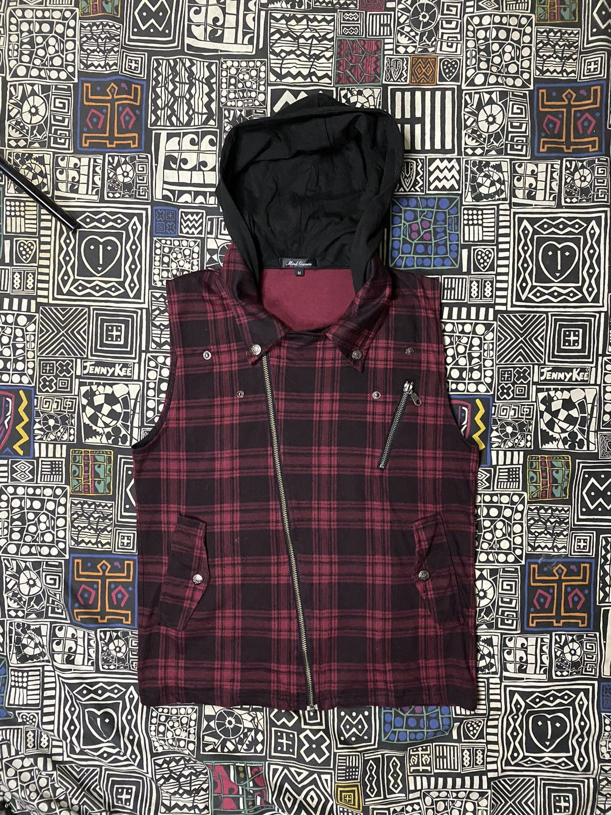 If Six Was Nine × Le Grande Bleu (L.G.B.) MIND GAMES GOTHIC PUNK SLEEVELES HODIE Size US M / EU 48-50 / 2 - 3 Thumbnail