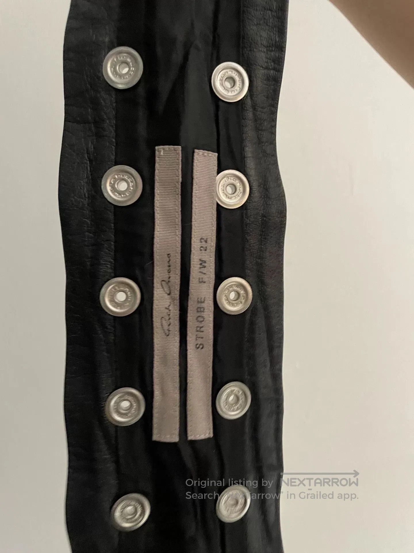 Rick Owens rick owens strobe leather collar necklace. Size ONE SIZE - 3 Thumbnail