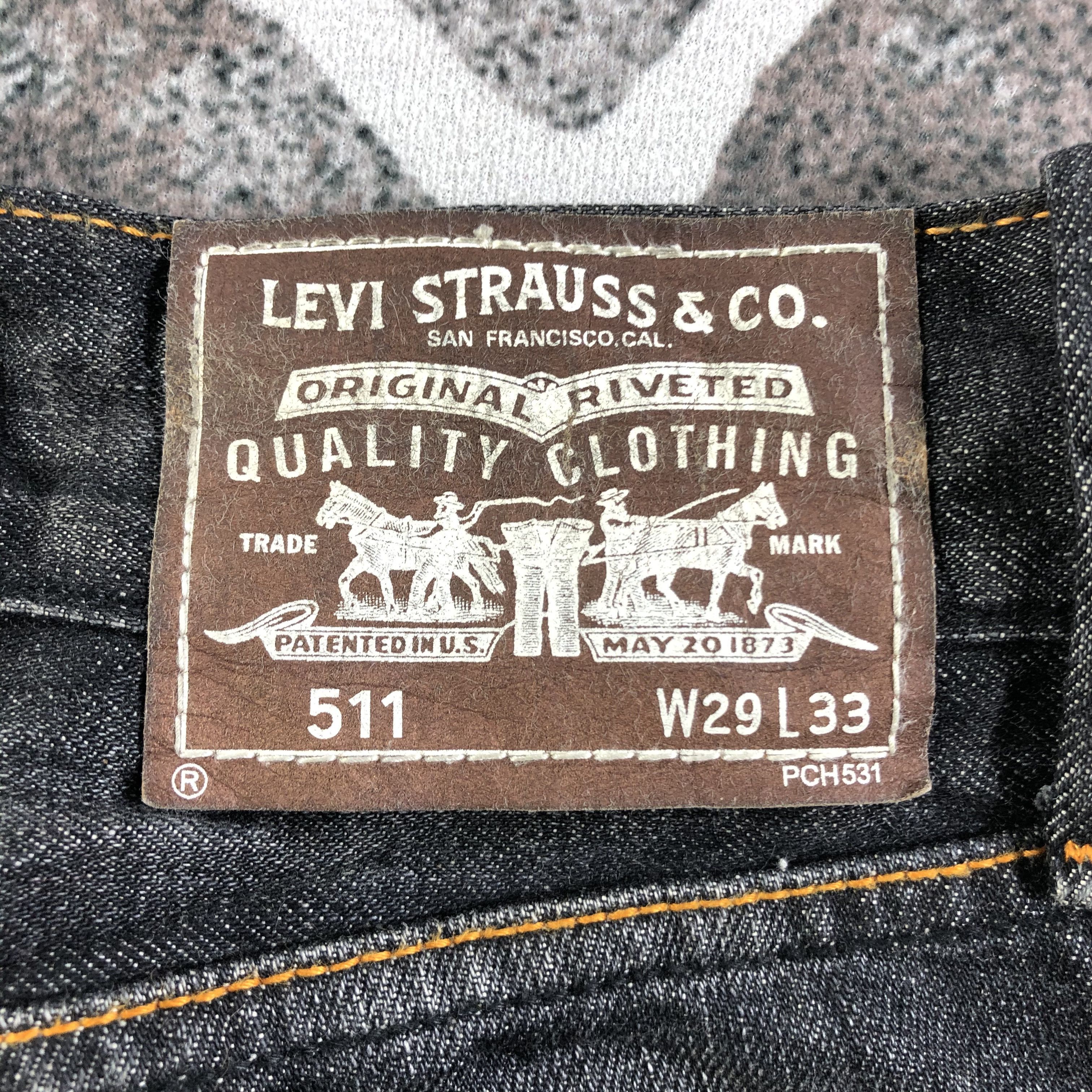 Levi's Levis 511 Faded Black Slim Fit Jeans KJ2154 Size US 29 - 5 Thumbnail