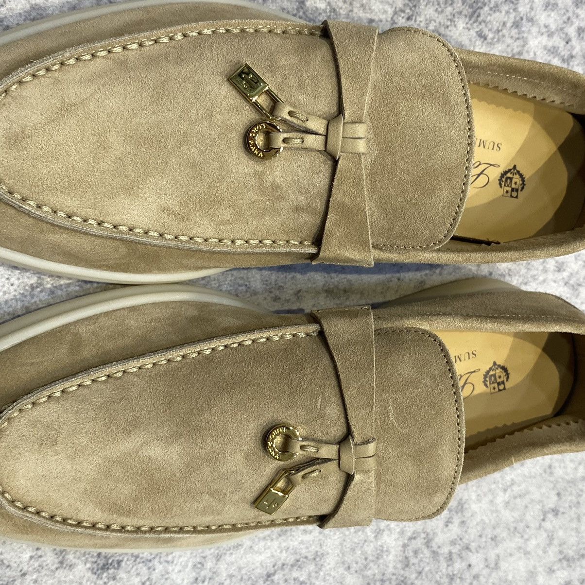 Loro Piana Loro piana summer walk charm suede beige loafer Sadstone Size US 7 / IT 37 - 4 Thumbnail