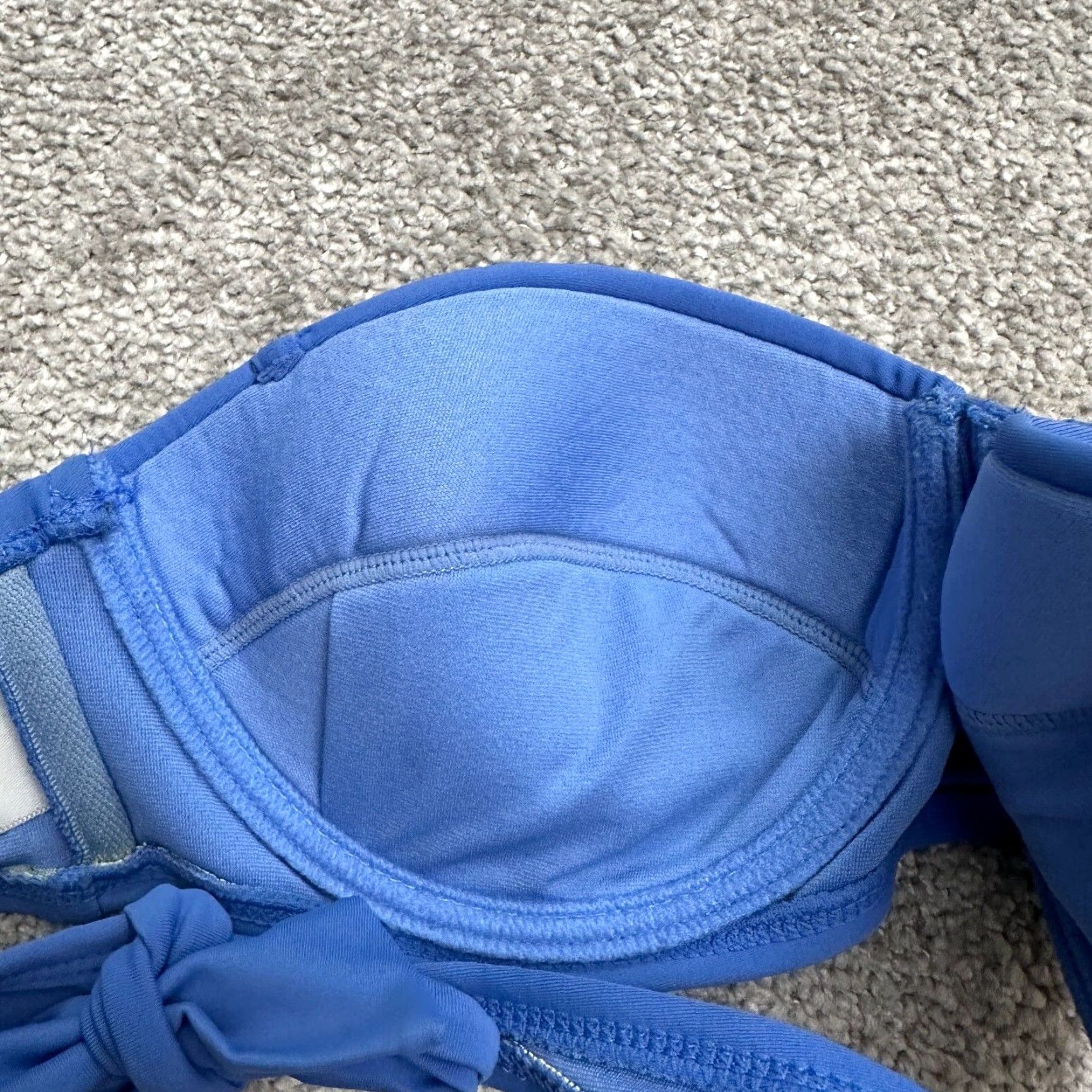 Vintage Xhilaration Swimwear Bikini Top Strapless Bandeau Studded Blue Medium Womens Size M / US 6-8 / IT 42-44 - 6 Thumbnail