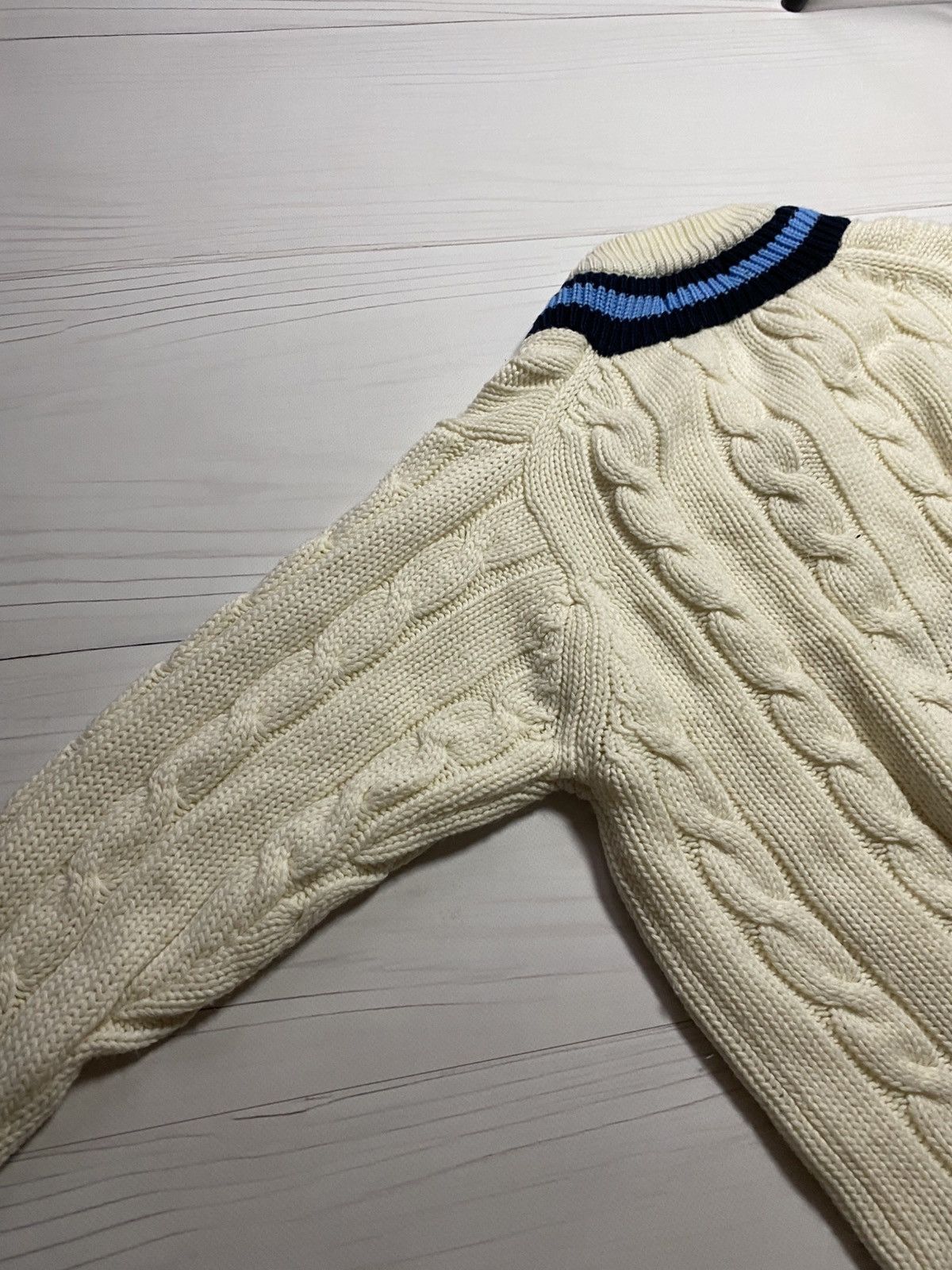 Vintage Vintage GM Sweater V-Neck 80s George Valley Cricket Club Size US M / EU 48-50 / 2 - 18 Thumbnail