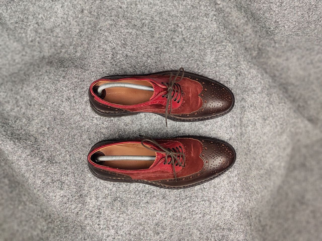 Heschung Heschung Design Owen Oxford Leather Red Brogue Boots Size US 7.5 / EU 40-41 - 3 Thumbnail