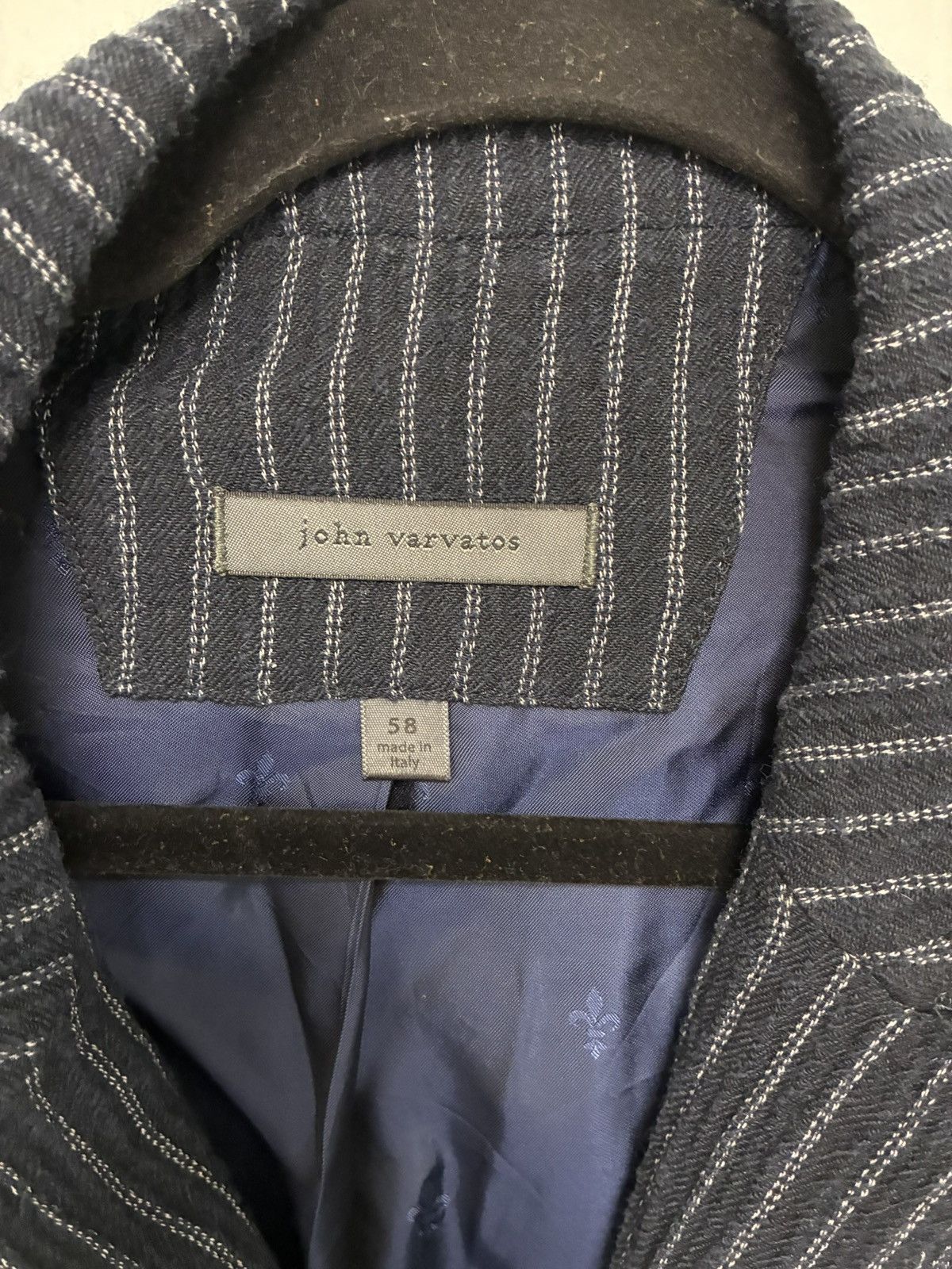John Varvatos Murray Pinstripe Blue Jacket EU 38 USA 48 Size US XXL / EU 58 / 5 - 8 Thumbnail