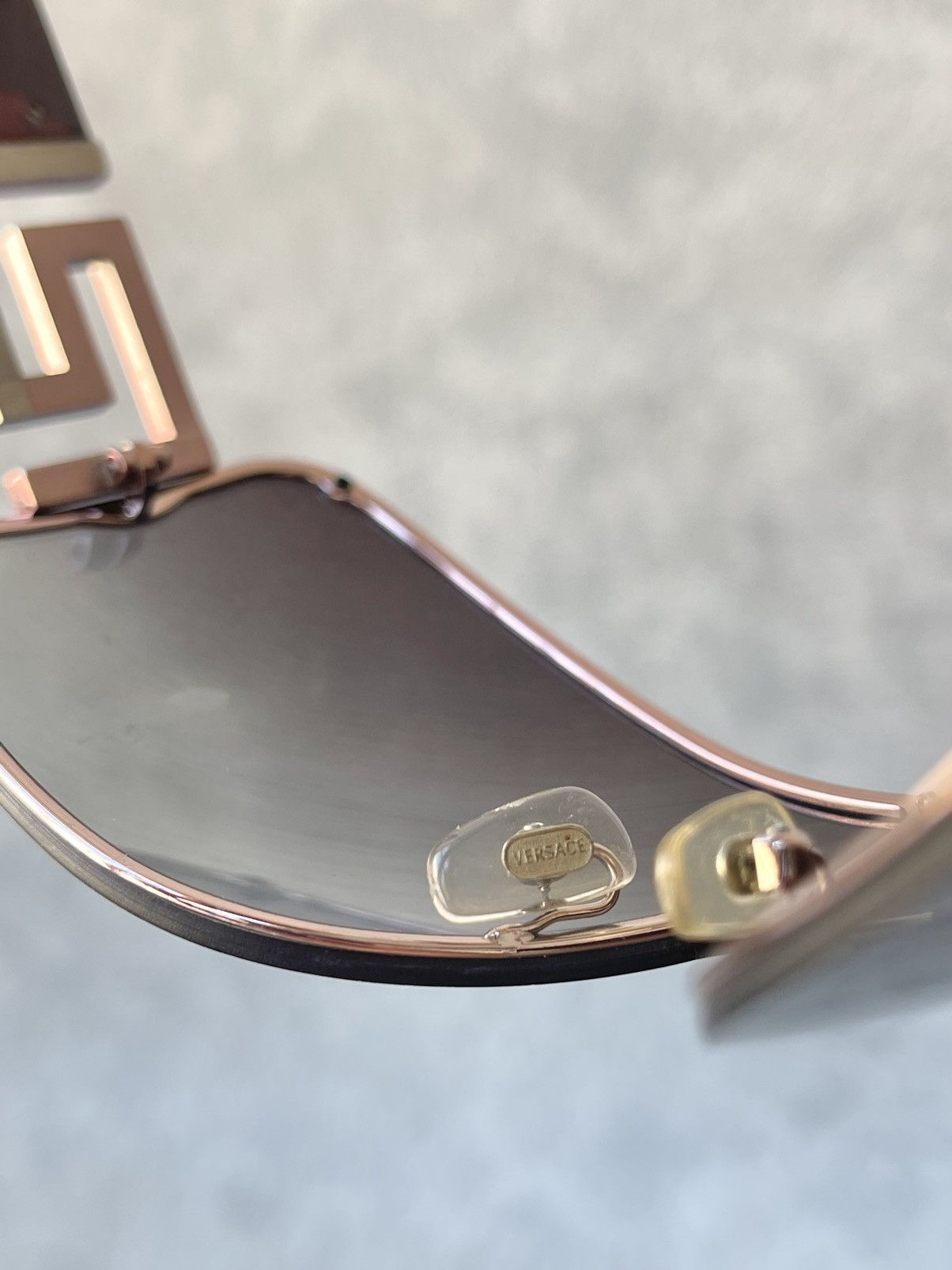 Versace VTG Versace 2072-B Rhinestone Greek Key Shield Sunglasses Size ONE SIZE - 13 Thumbnail