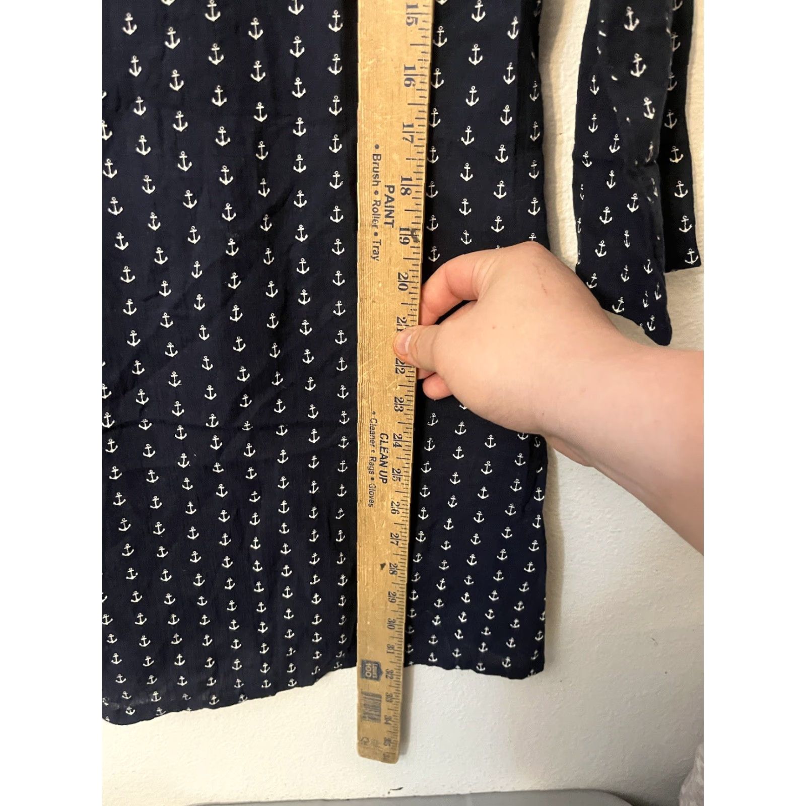 Nautica J Crew Womens Navy Blue Nautical Style Anchor Dress V-Neck Size S Size S / US 4 / IT 40 - 5 Thumbnail