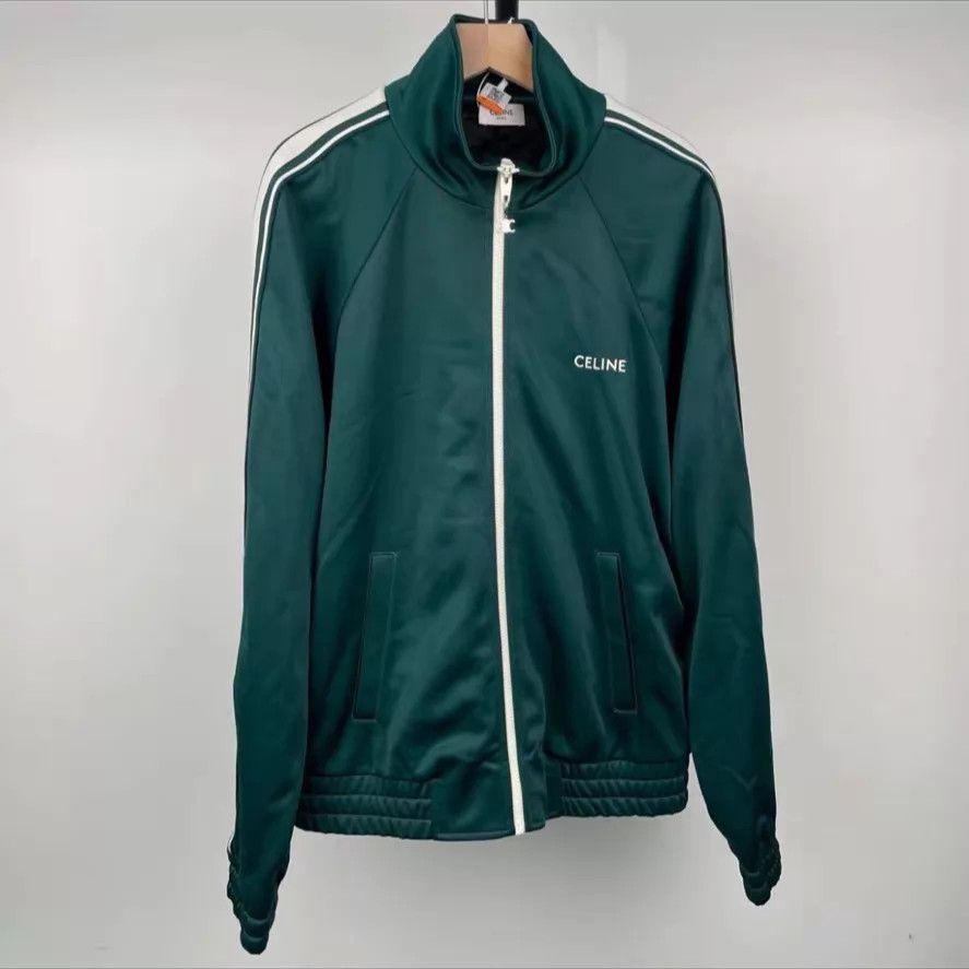Celine CELINE Green L Jacket 260419JCLXH22 Size US L / EU 52-54 / 3 - 1 Thumbnail