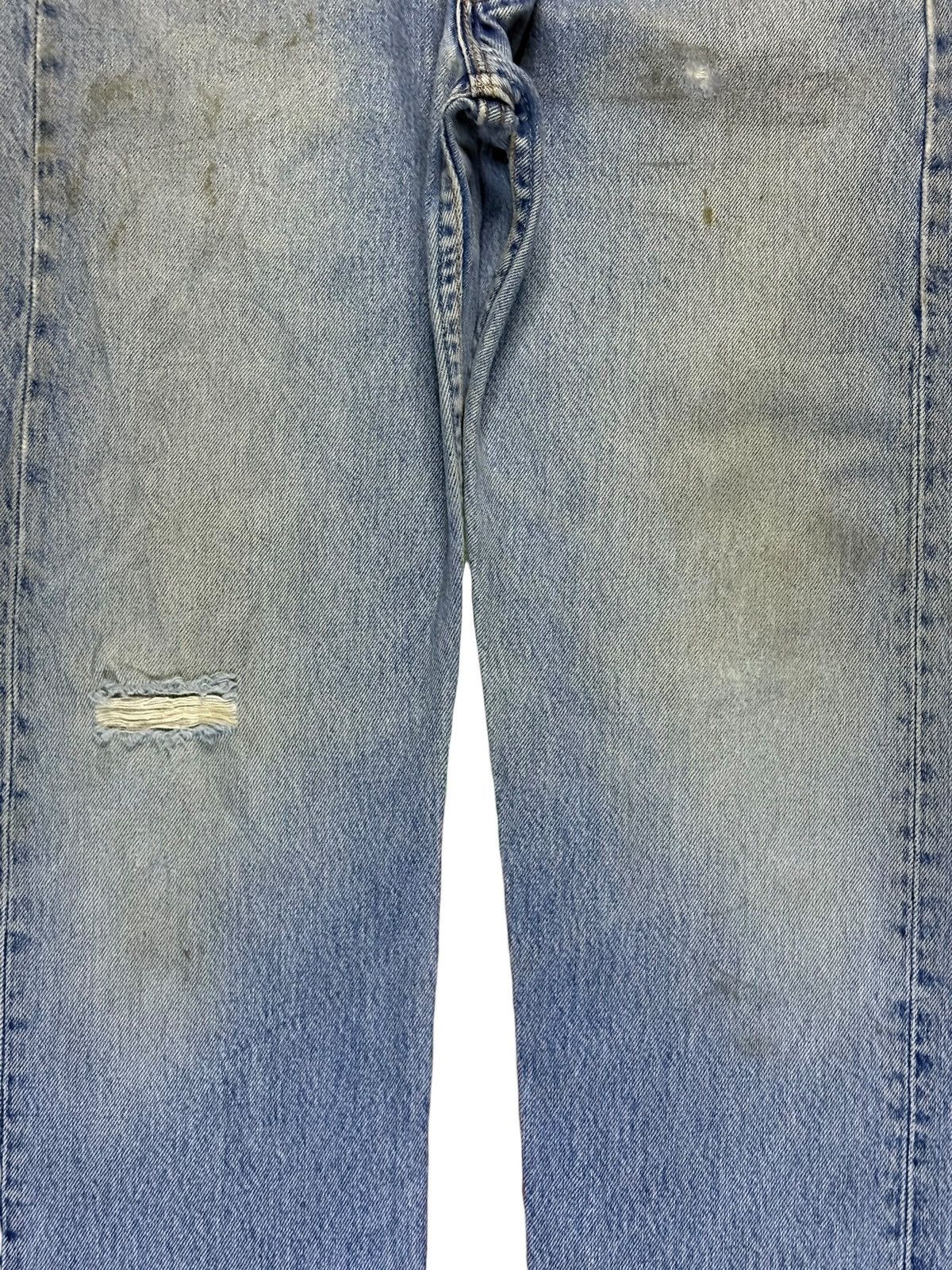 Levi's Vintage 90s Levis 501 Mud Wash Grunge Ripped Loose Jeans Size US 31 - 5 Thumbnail