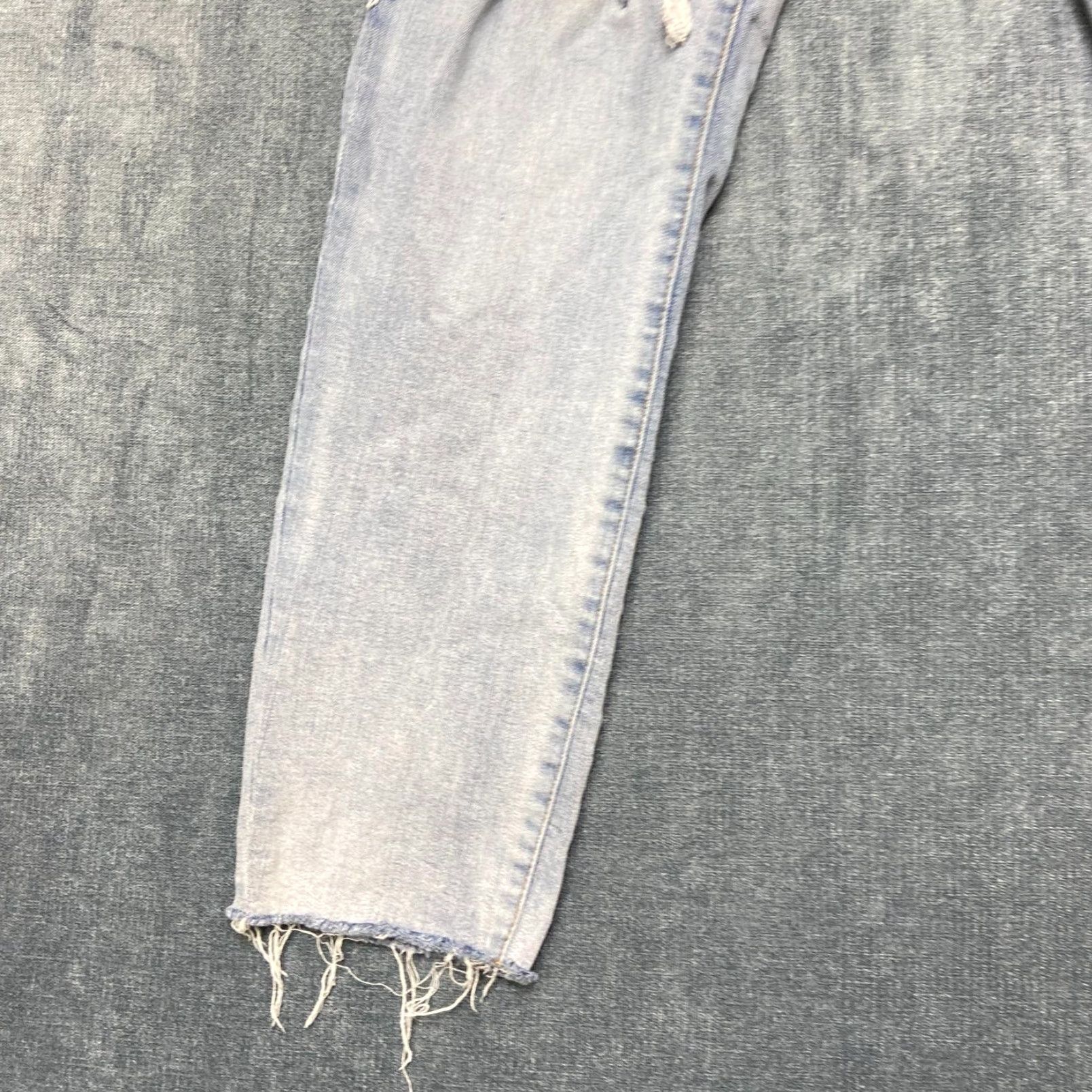 Aeropostale Aeropostale Curvy Jegging Jeans Womens 14 Blue Distressed Frayed Hem High Rise Size 36" / US 14 / IT 50 - 3 Thumbnail