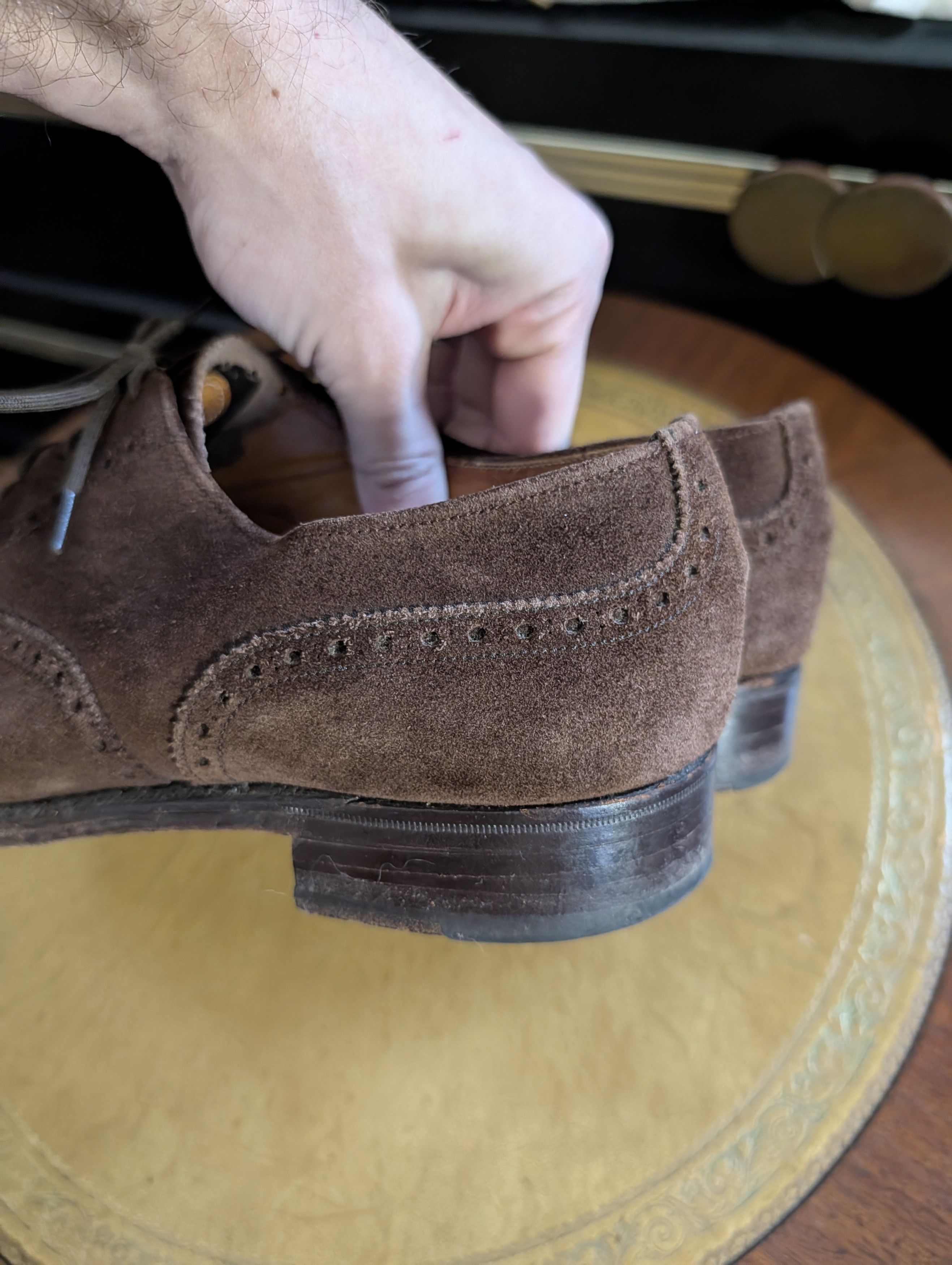 Knightsbridge ALAN MCAFEE Brown suede leather brogues England 8.5 Size US 8.5 / EU 41-42 - 5 Thumbnail