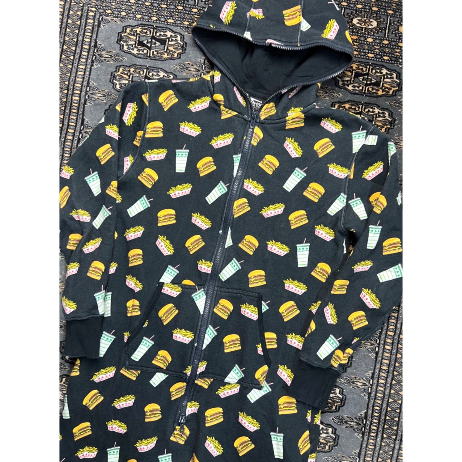 Vintage In N Out Hoodie Mens Adult S Black Full Zip Sweatshirt One Piece Size US S / EU 44-46 / 1 - 2 Thumbnail