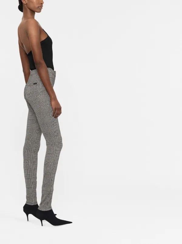 Yves Saint Laurent Saint Laurent check Skinny Jersey Leggings Trousers pants Size 30" / US 8 / IT 44 - 3 Thumbnail