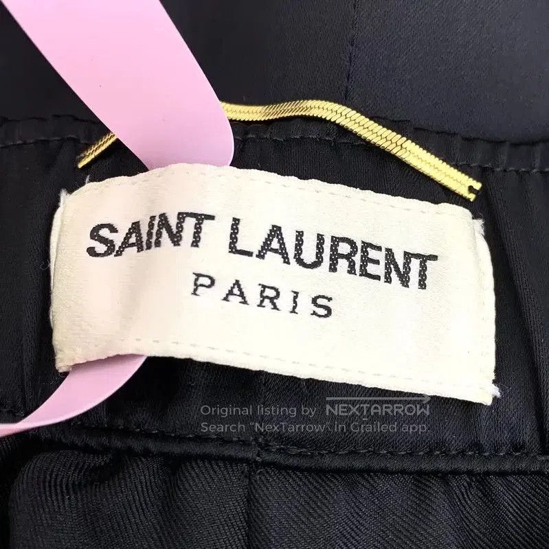 Yves Saint Laurent YSL Black Silk Women's Shorts with Star Details . Size 22" - 5 Thumbnail