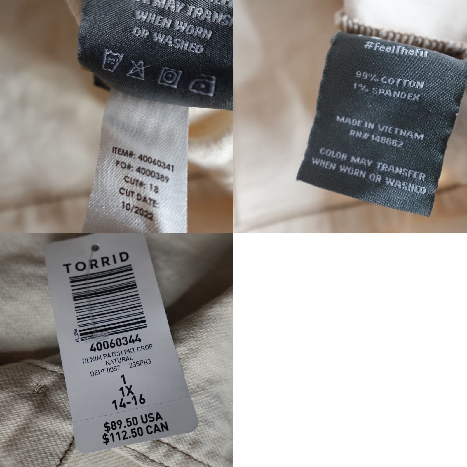 Torrid Torrid Womens Jacket 1X Ivory Denim Trucker Pocket Crop NEW Jacket 1X Ivory Denim Trucker Pocket Crop Torrid Womens Mens? Size XL / US 12-14 / IT 48-50 - 8 Thumbnail