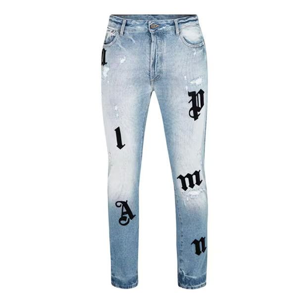o1g2r1mq0524 Patch Logo Jeans in Blue & Black