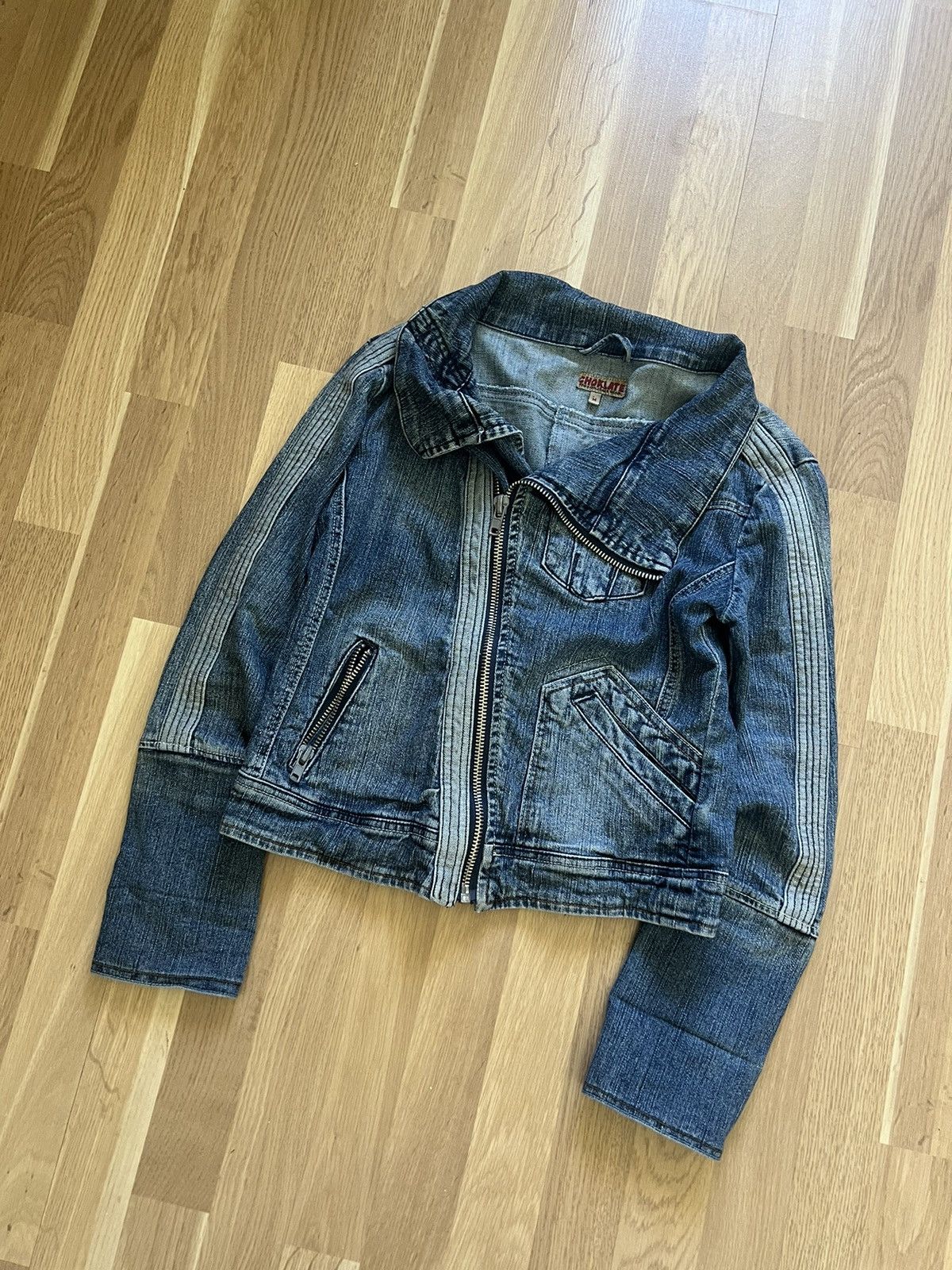 If Six Was Nine × Le Grande Bleu (L.G.B.) Vintage if six was nine style archive denim jacket 90s punk Size M / US 6-8 / IT 42-44 - 2 Thumbnail