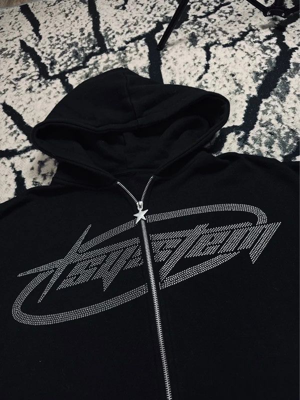 Other Hoodie zip swag y2k crystals japan style avant garde black M Size US M / EU 48-50 / 2 - 4 Thumbnail