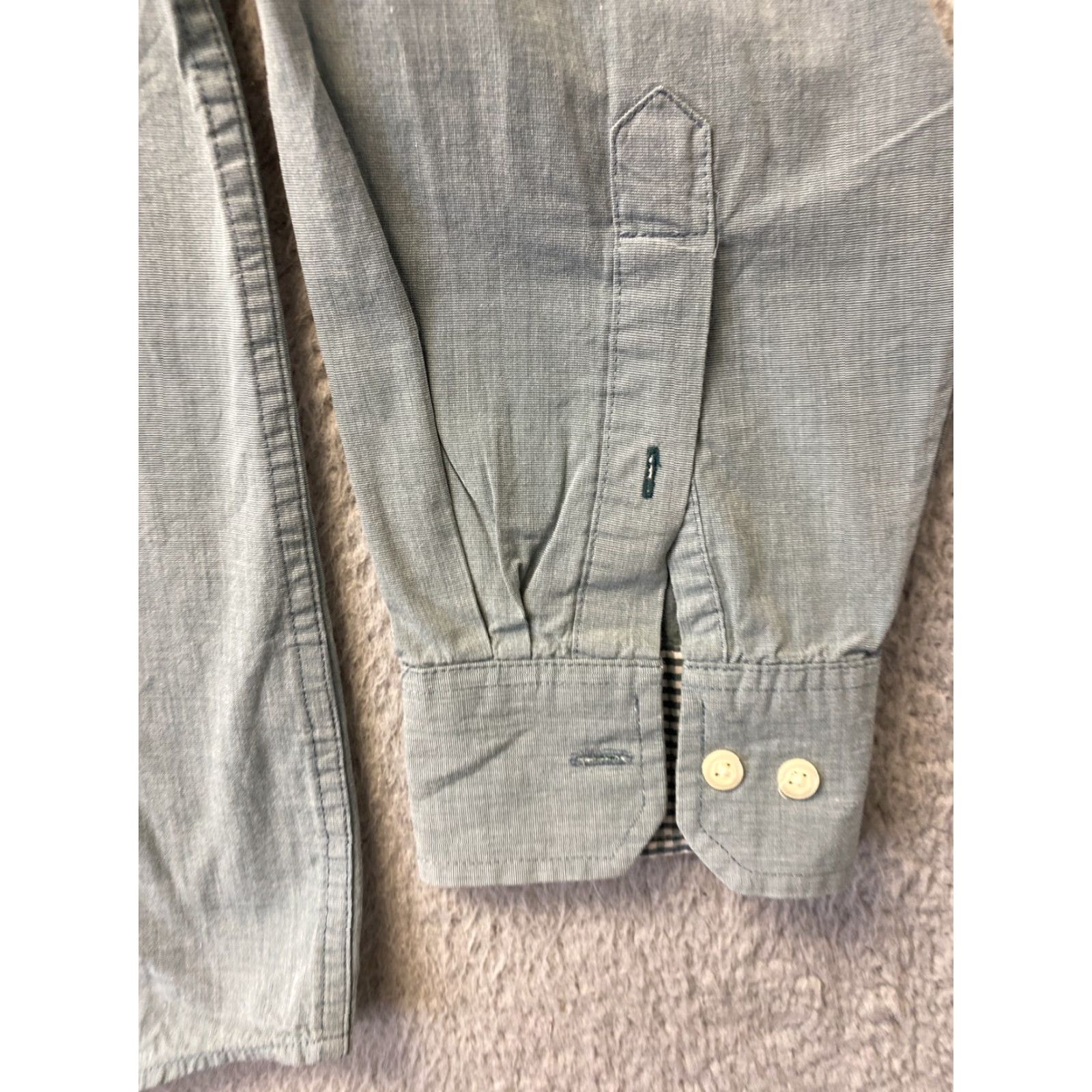 Izod IZOD Dress Shirt Men XL Green / 97-59 Regular Button-Down Collar Shirt Size 46R - 4 Thumbnail