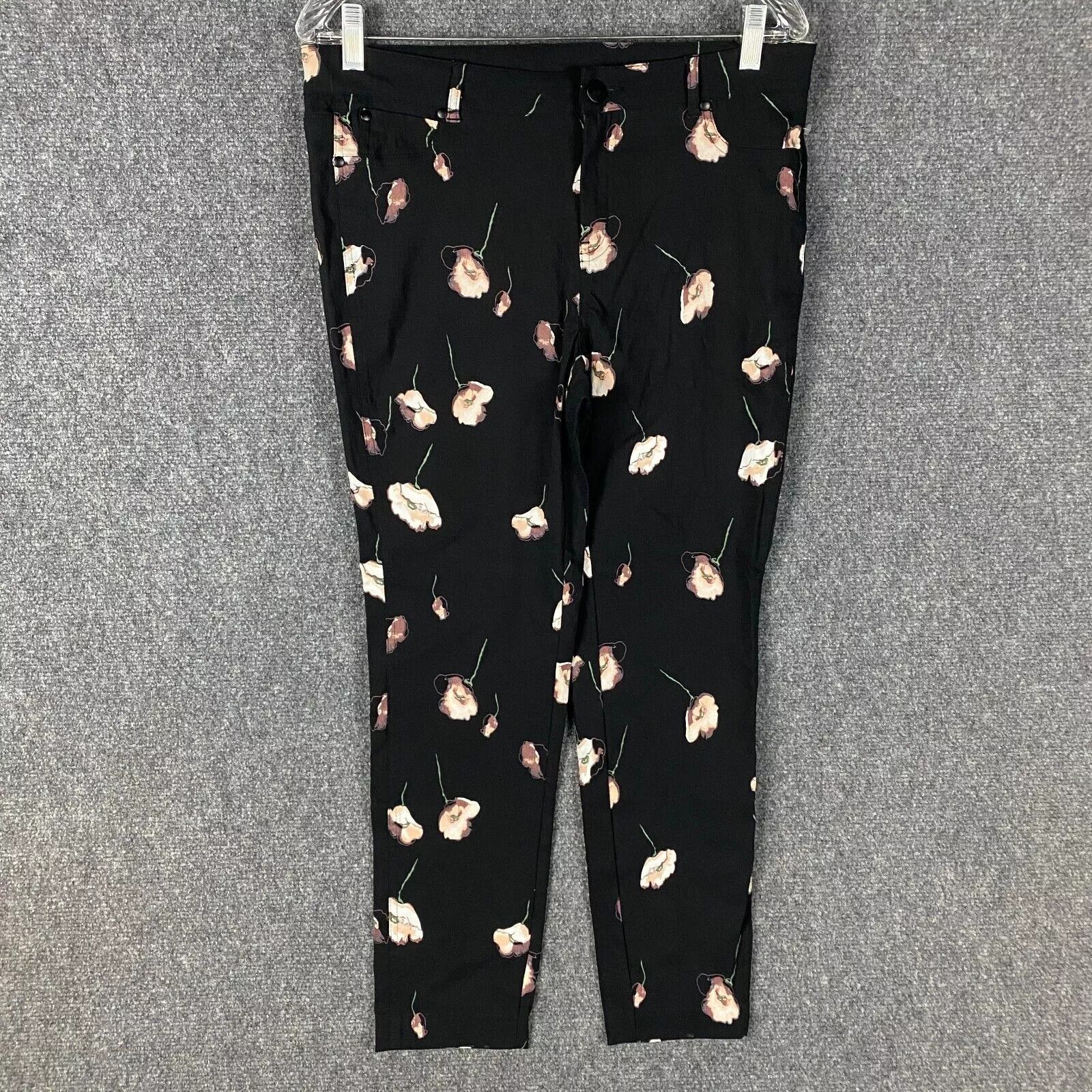 Other Jules Leopold Pants Women's Medium Stretch Floral Black M Size 32" / US 10 / IT 46 - 1 Thumbnail